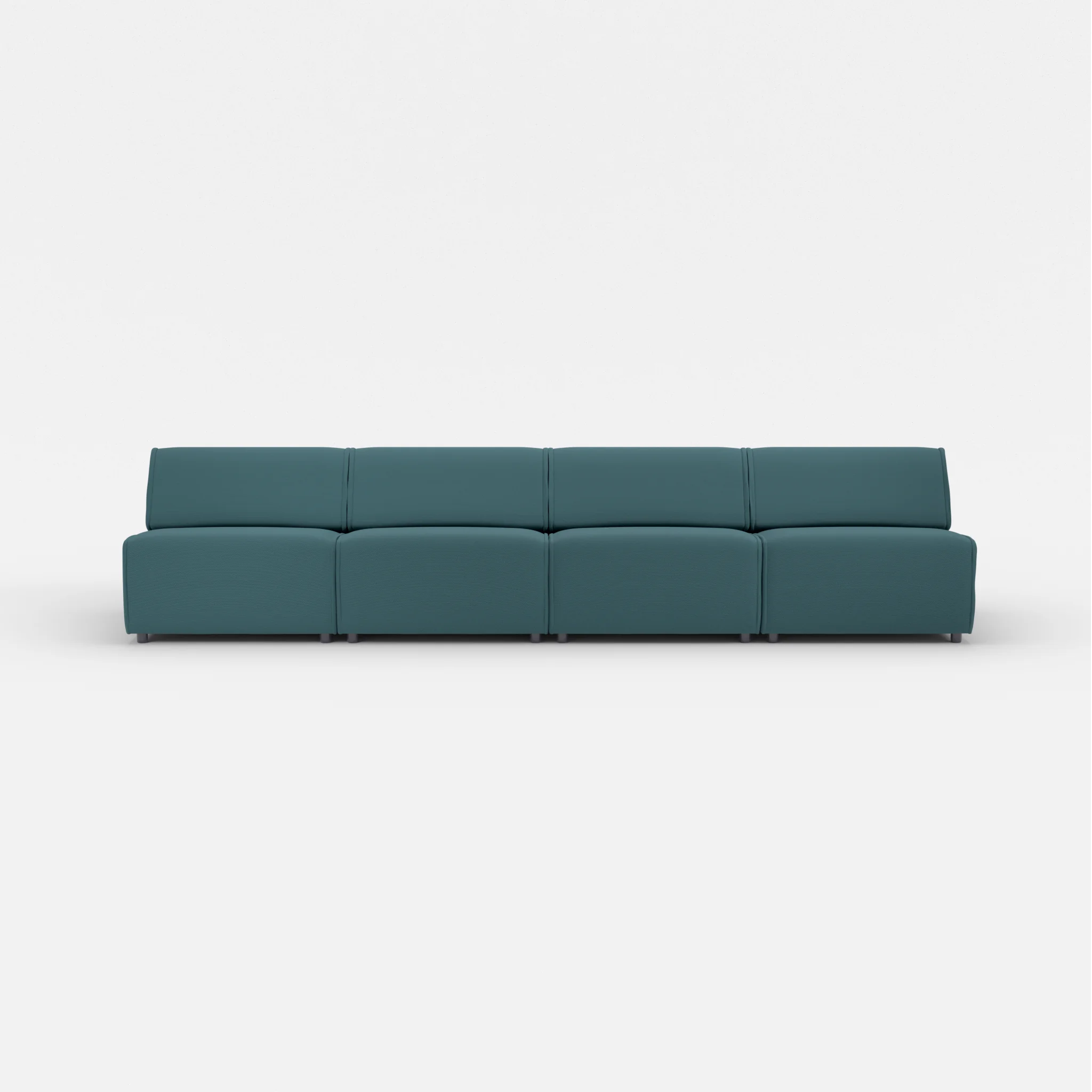 4 Sitzer Sofa Belleform ohne Armlehne 3 novumsamoa in Dunkelblau von vorne