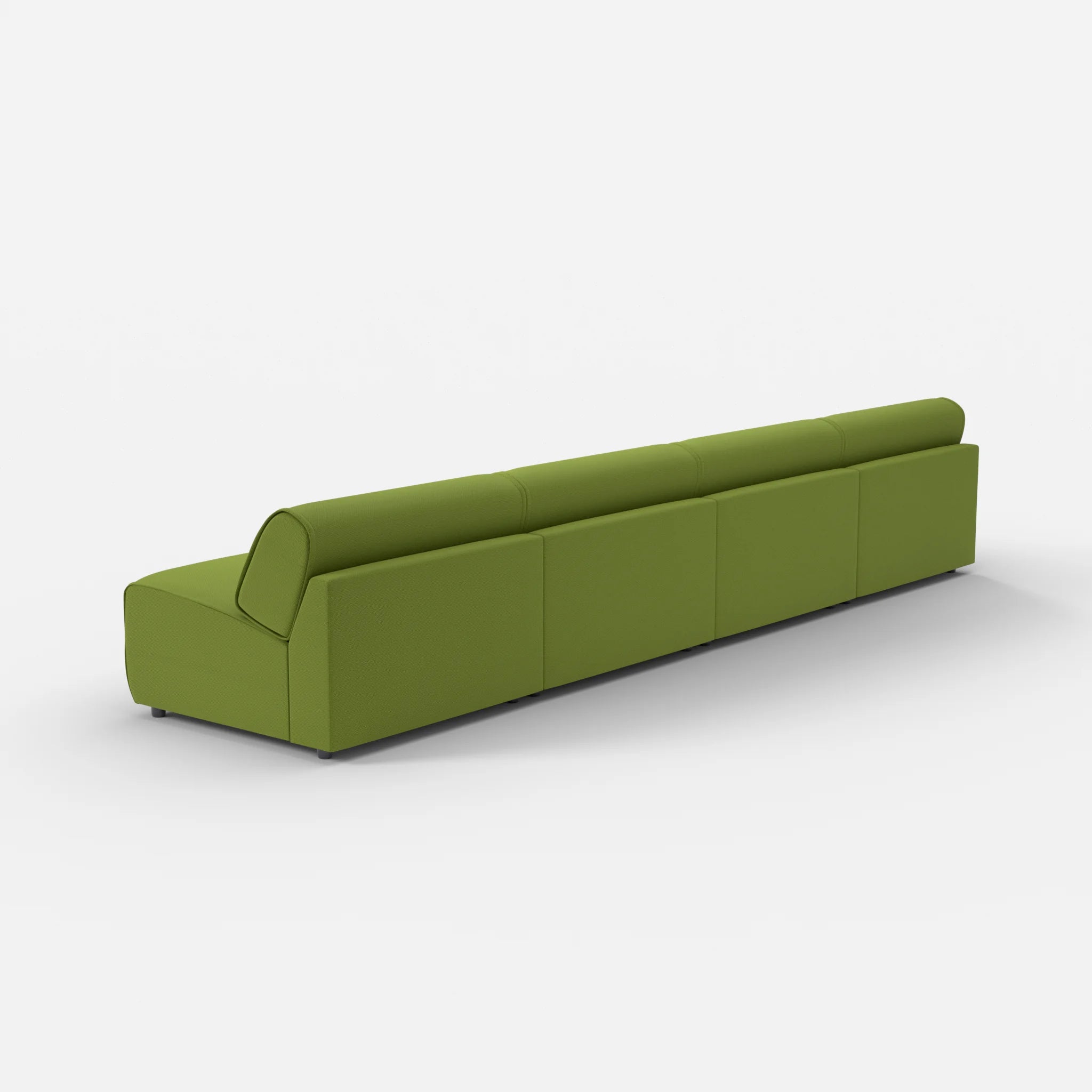 4 Sitzer Sofa Belleform ohne Armlehne 4 novummoss in Grün von hinten
