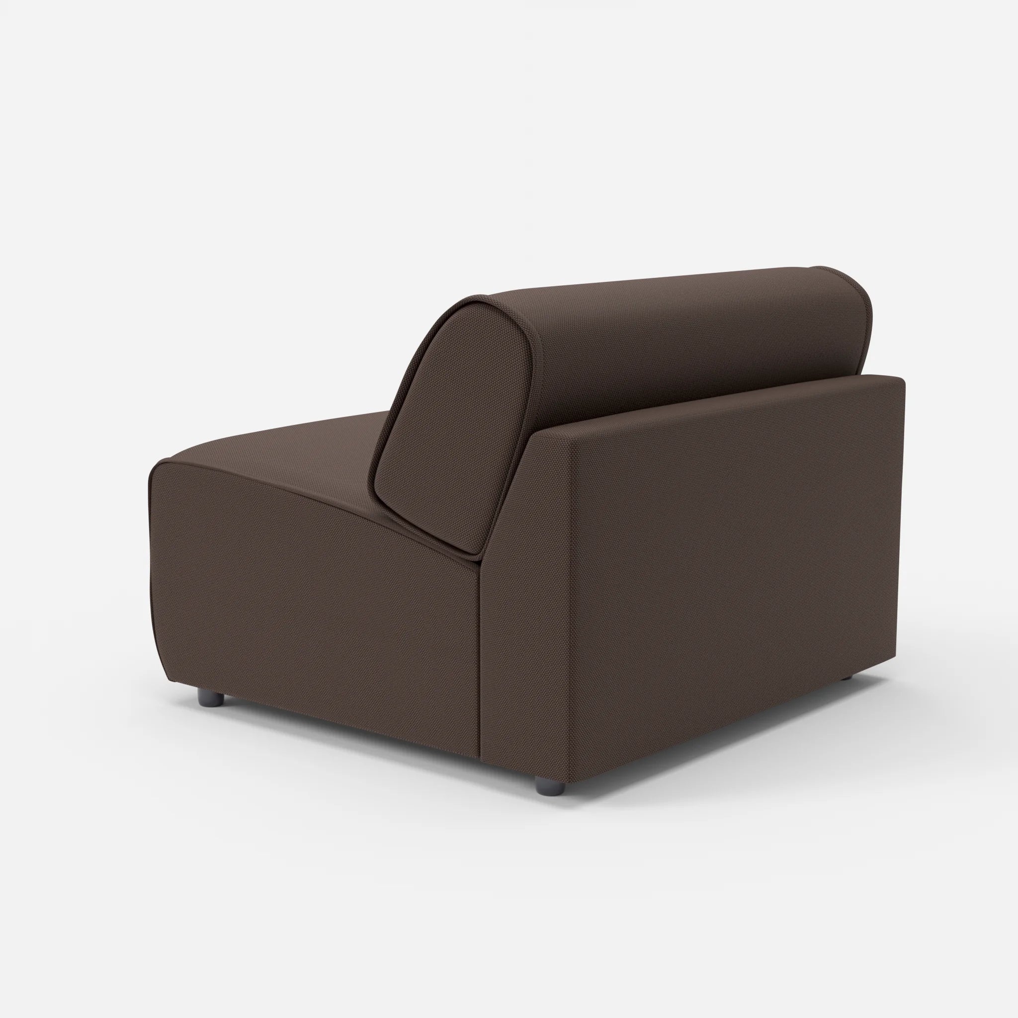 Sessel Belleform 1 novumrosewood in Dunkelbraun von hinten