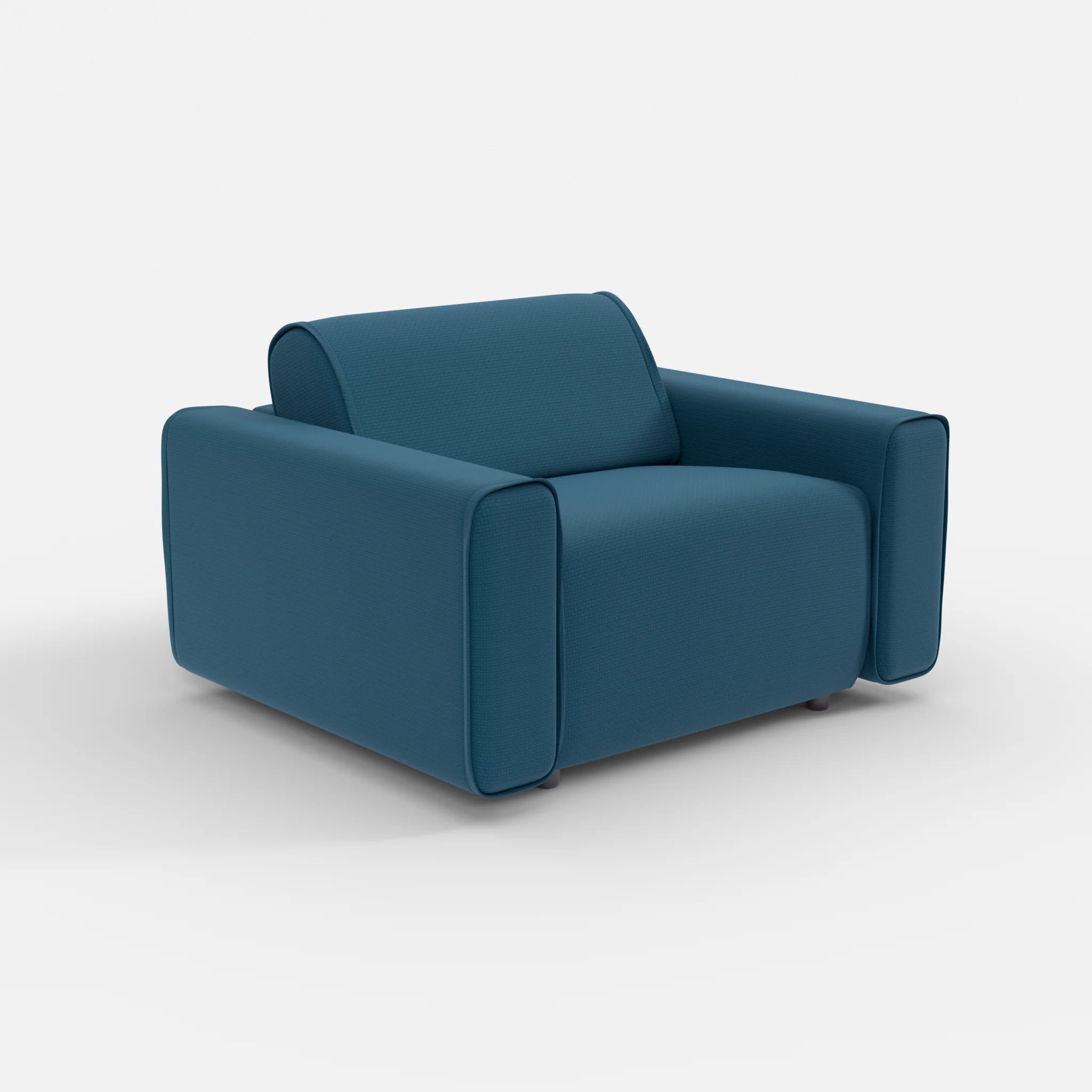 Sessel Belleform mit breiter Armlehne 2 nabucco6075 in Blau von der Seite