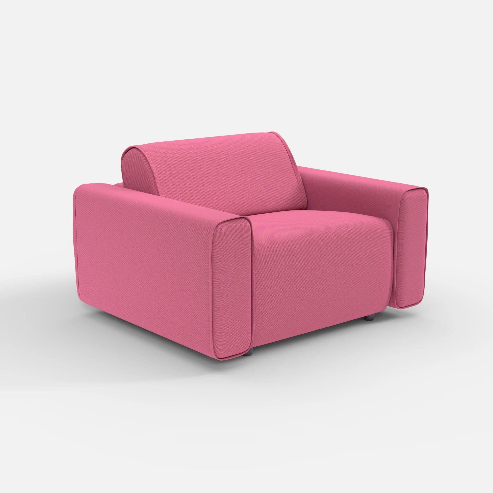 Sessel Belleform mit breiter Armlehne 2 novumlitchi in Violett von der Seite
