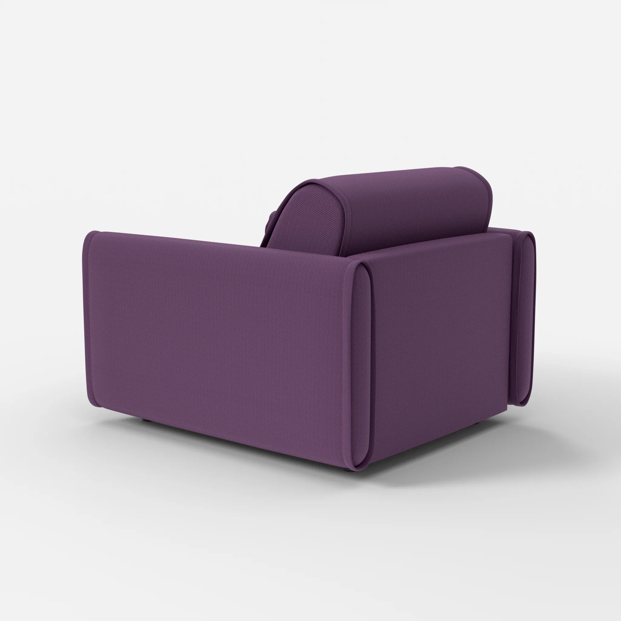 Sessel Belleform mit schmaler Armlehne 1 novumprune in Violett von hinten