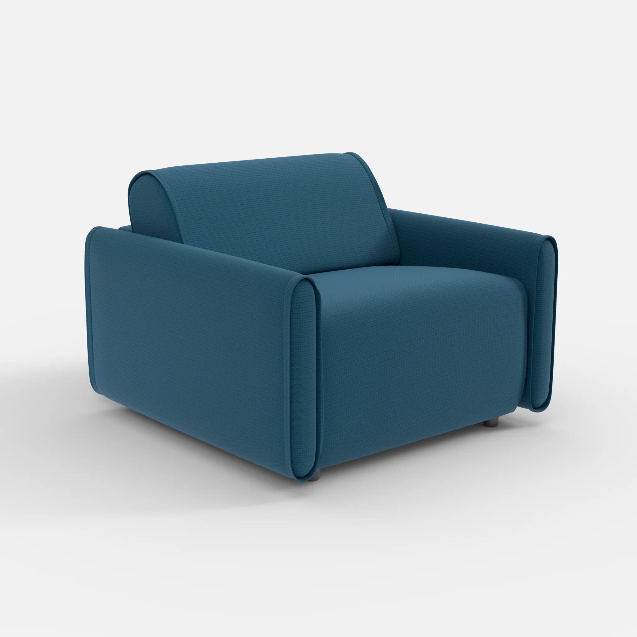 Sessel Belleform mit schmaler Armlehne 2 nabucco6075 in Blau von der Seite