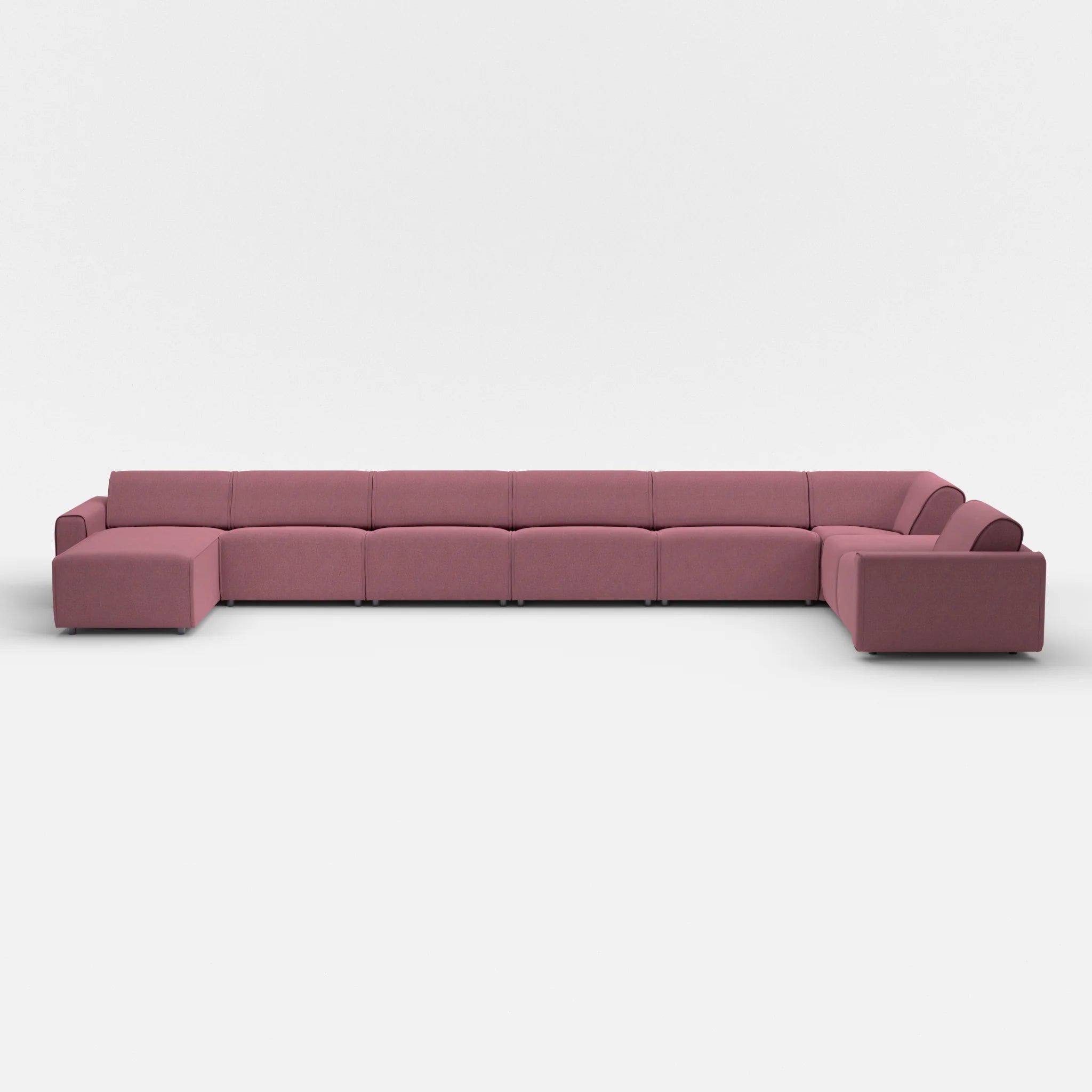 Sofalandschaft Belleform mit Armlehnen 1 dama0041 in Violett von vorne