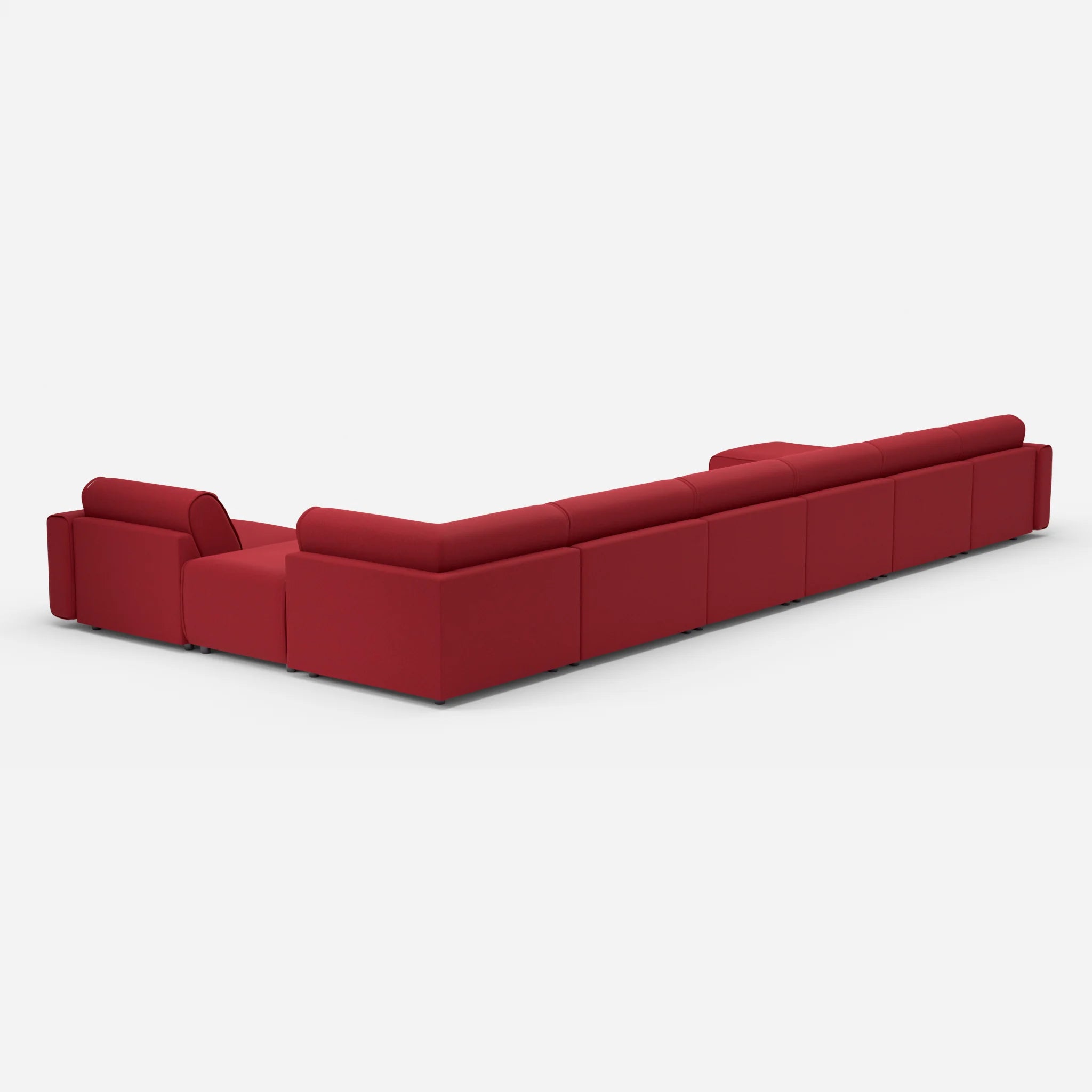 Sofalandschaft Belleform mit Armlehnen 1 dama0053 in Rot von hinten