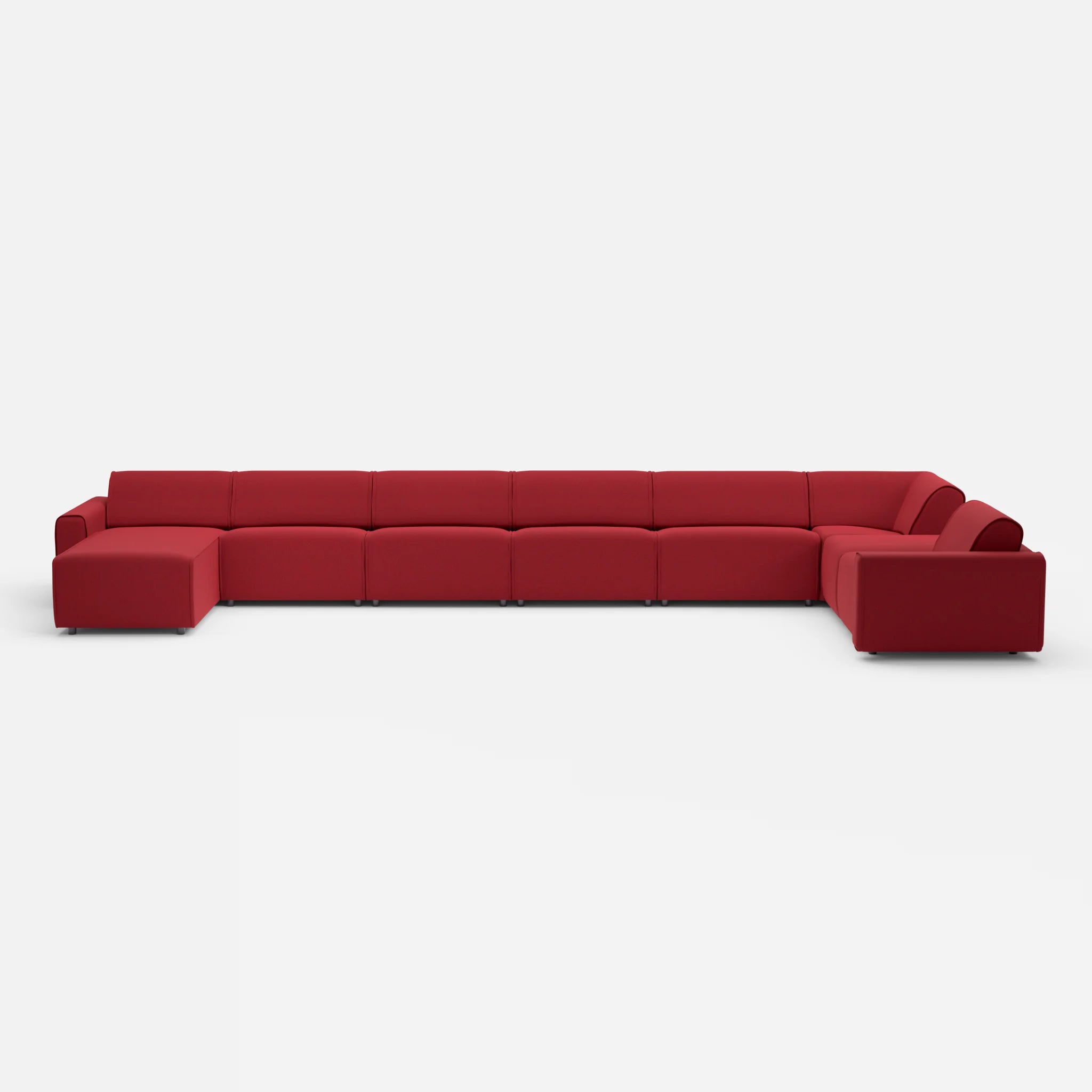 Sofalandschaft Belleform mit Armlehnen 1 dama0053 in Rot von vorne
