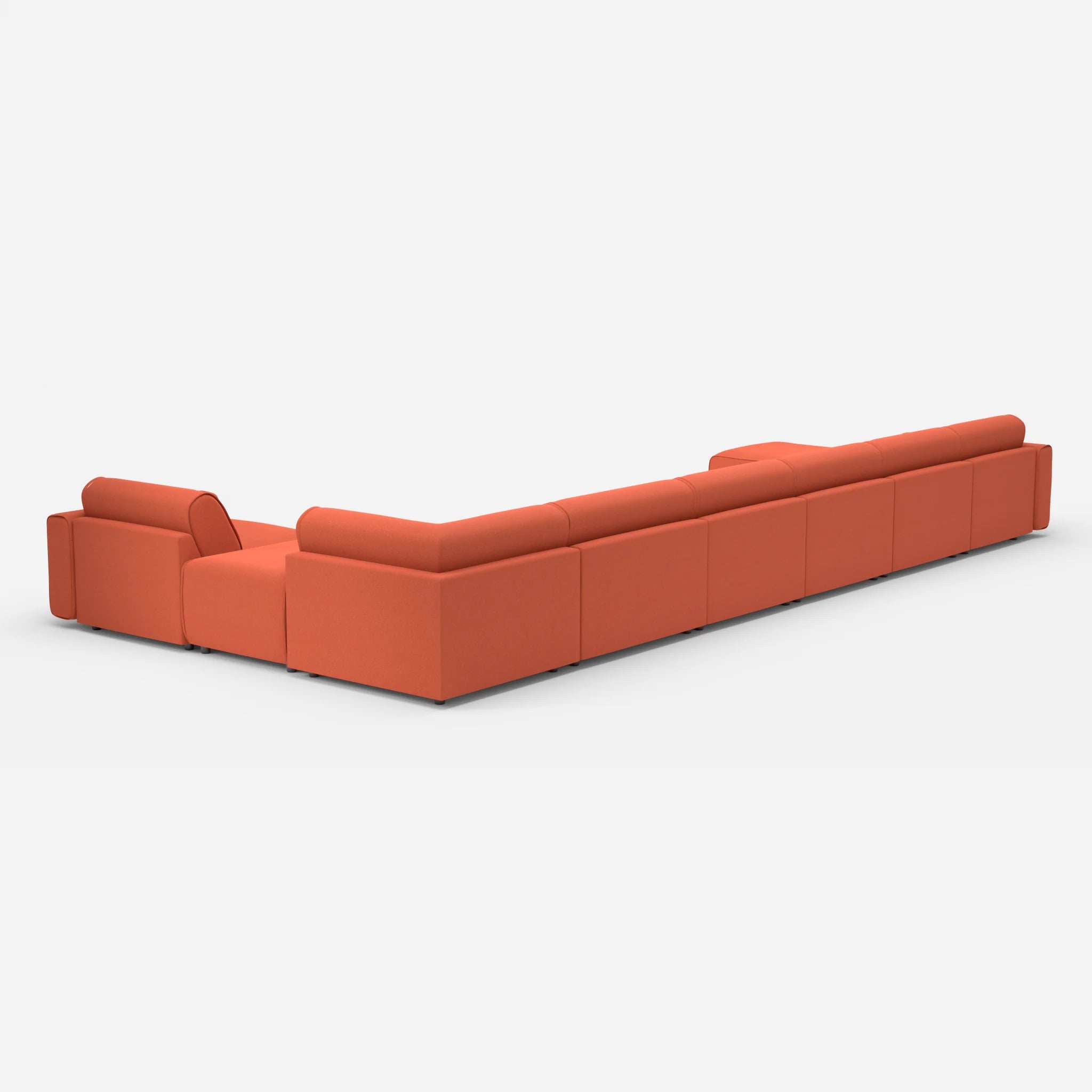 Sofalandschaft Belleform mit Armlehnen 1 dama0062 in Orange von hinten