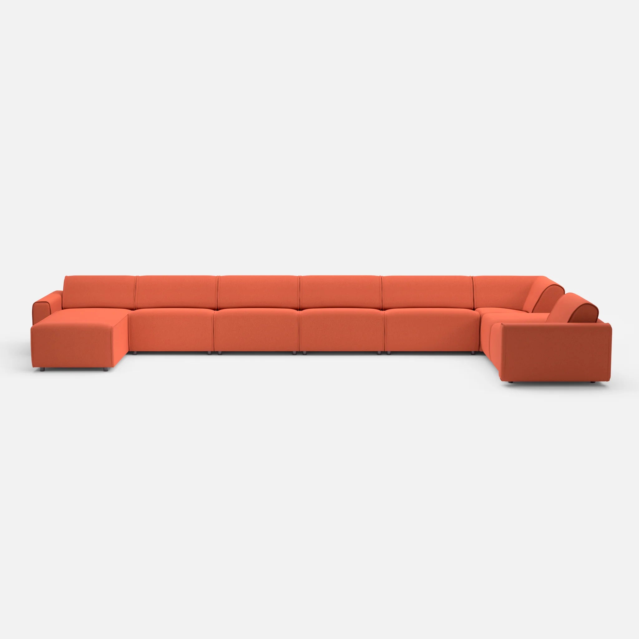 Sofalandschaft Belleform mit Armlehnen 1 dama0062 in Orange von vorne