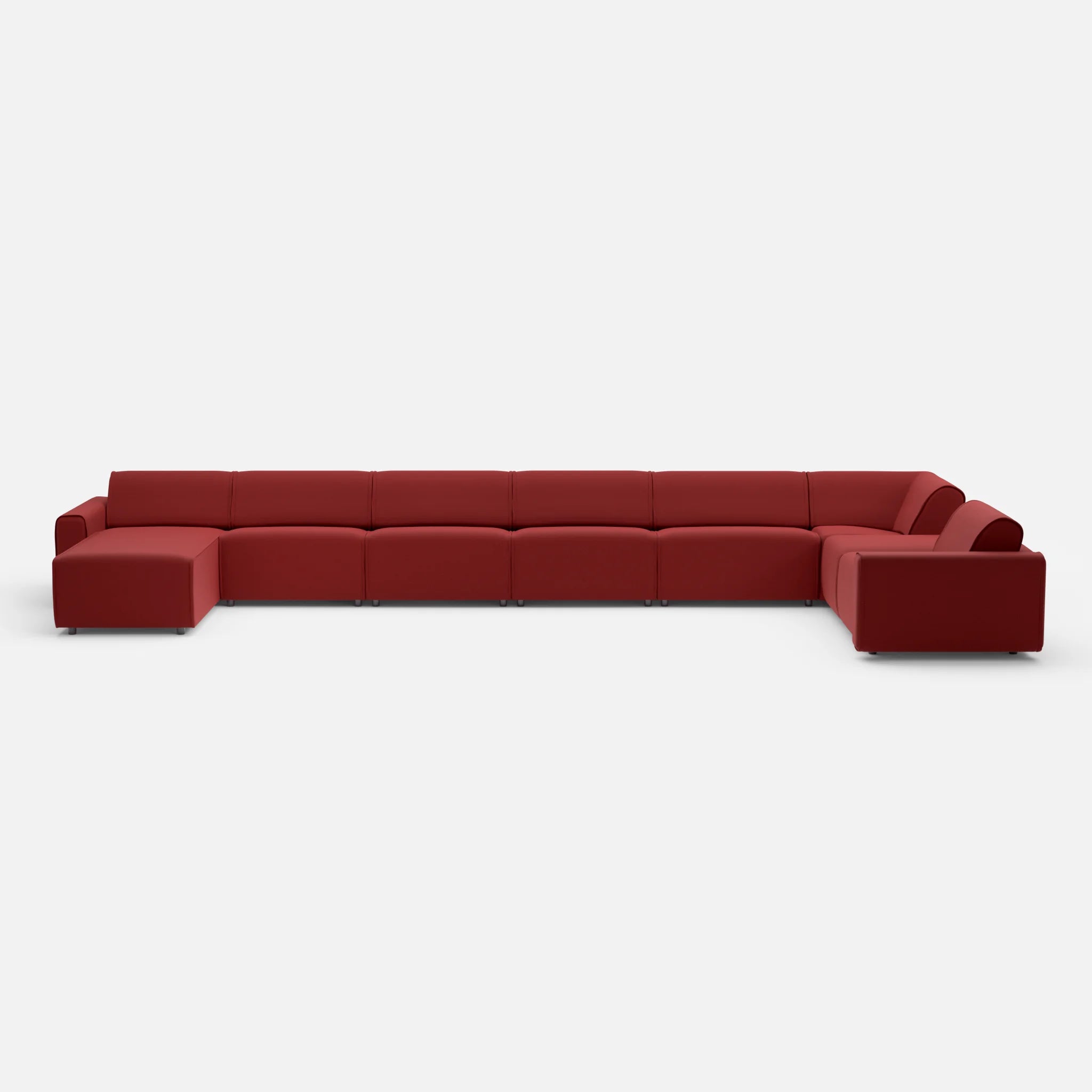 Sofalandschaft Belleform mit Armlehnen 1 nabucco4021 in Rot von vorne