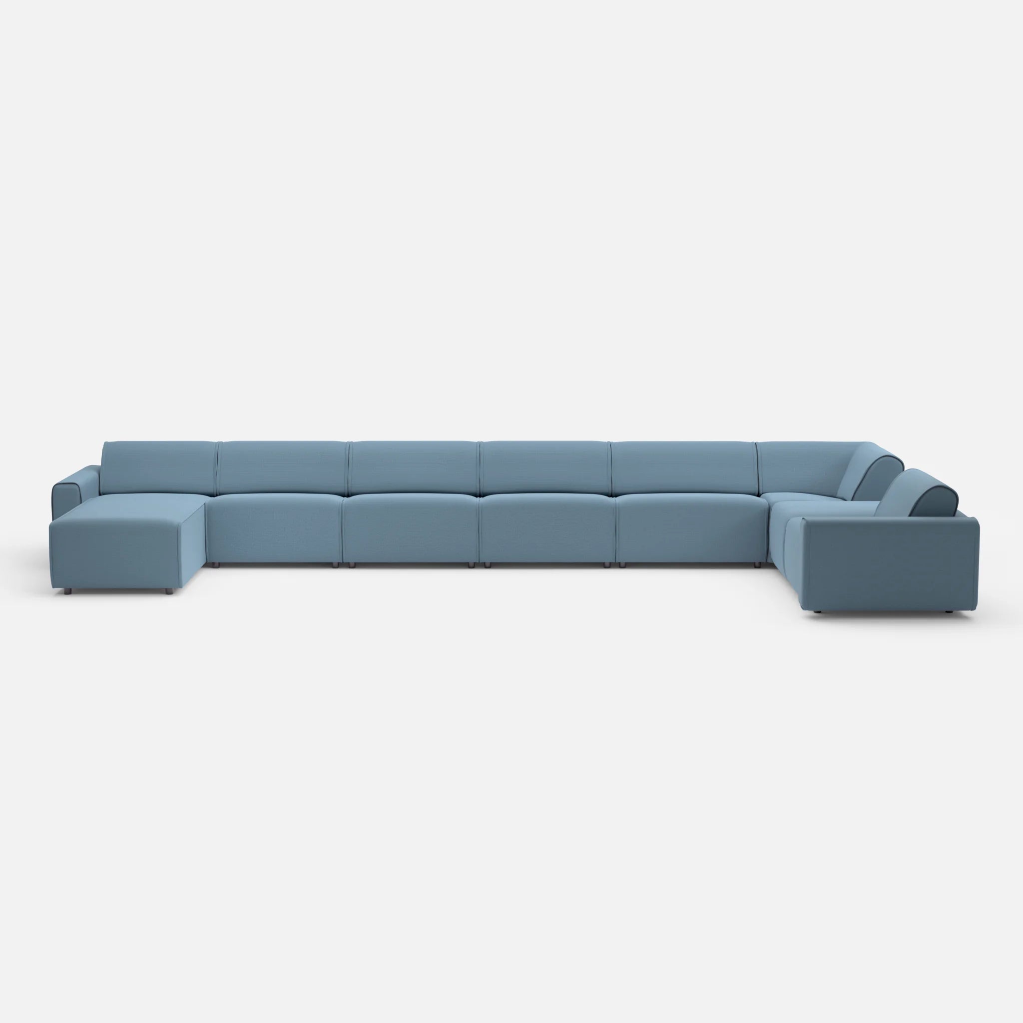 Sofalandschaft Belleform mit Armlehnen 1 nabucco6043 in Blau von vorne