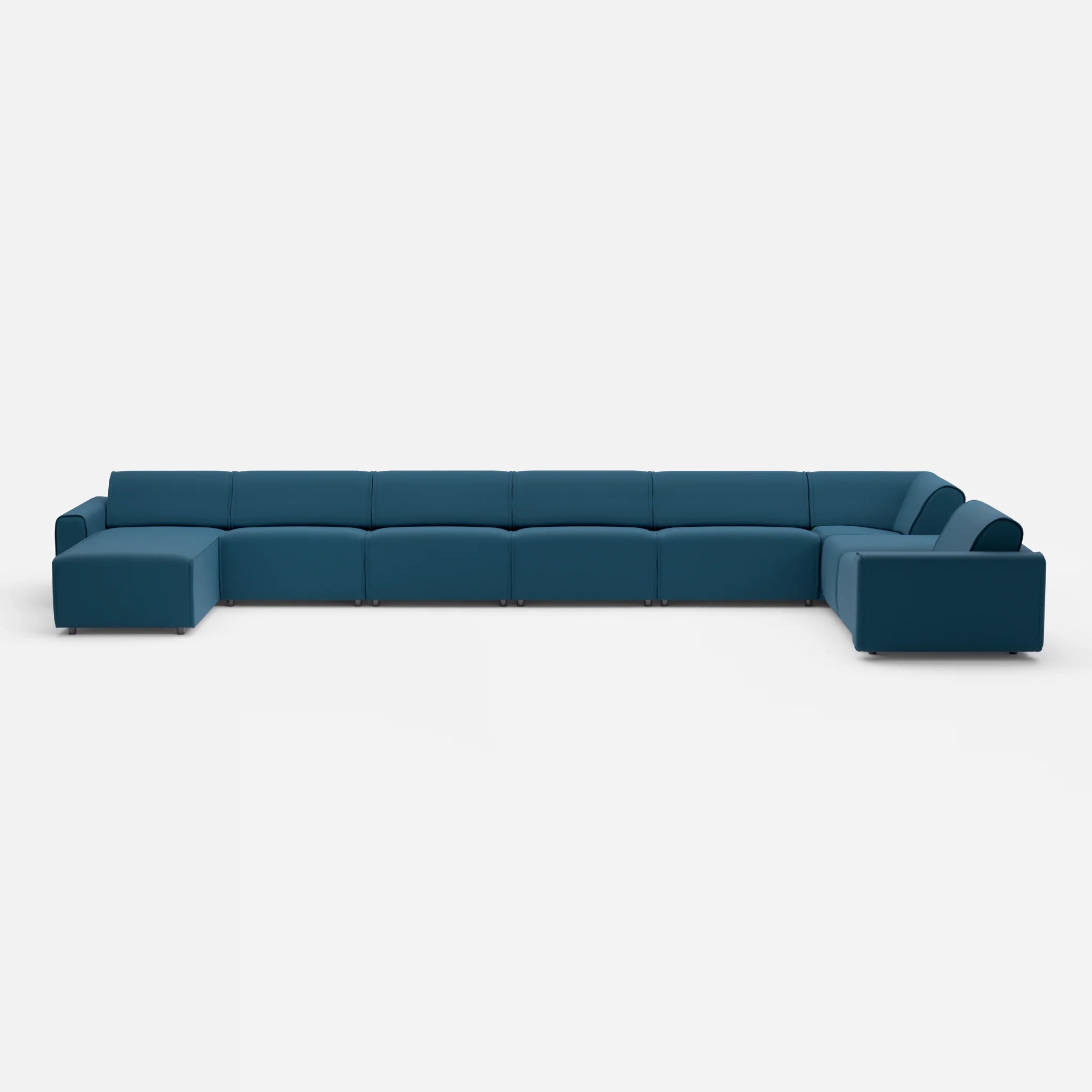 Sofalandschaft Belleform mit Armlehnen 1 nabucco6075 in Blau von vorne