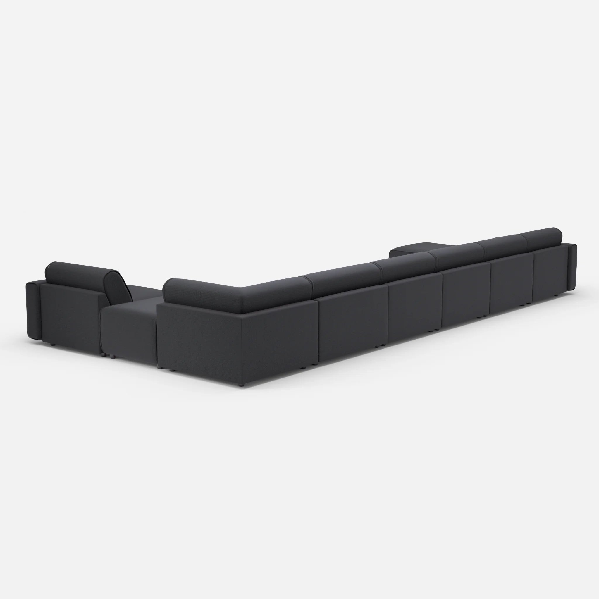 Sofalandschaft Belleform mit Armlehnen 1 nabucco8019 in Anthrazit von hinten