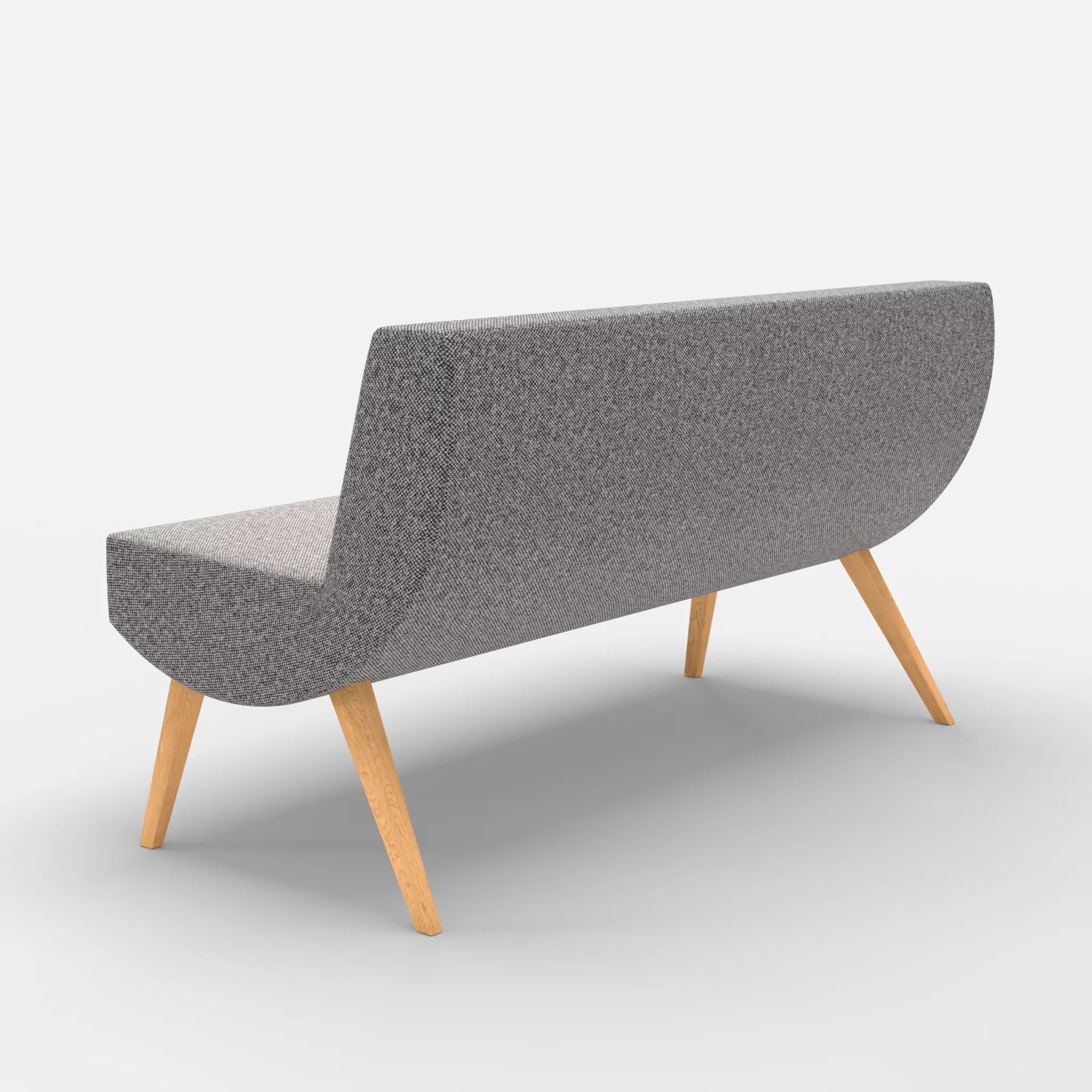 2 Sitzer Sitzbank Puck celia0208 in Mittelgrau von hinten