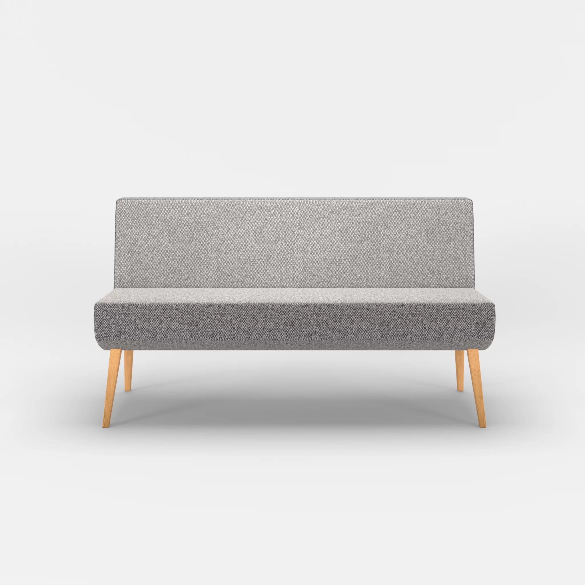 2 Sitzer Sitzbank Puck celia0208 in Mittelgrau von vorne