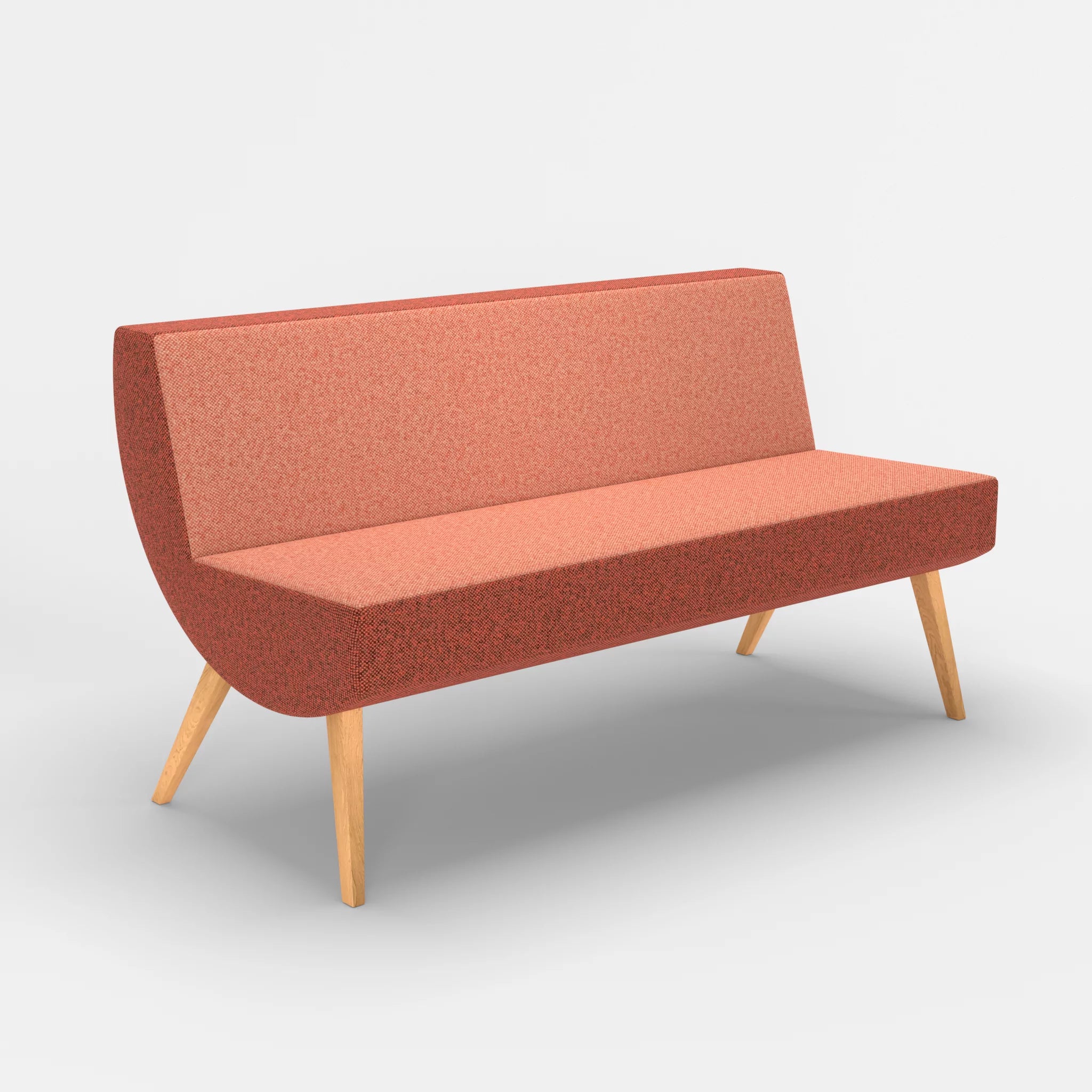2 Sitzer Sitzbank Puck celia0217 in Orange von der Seite