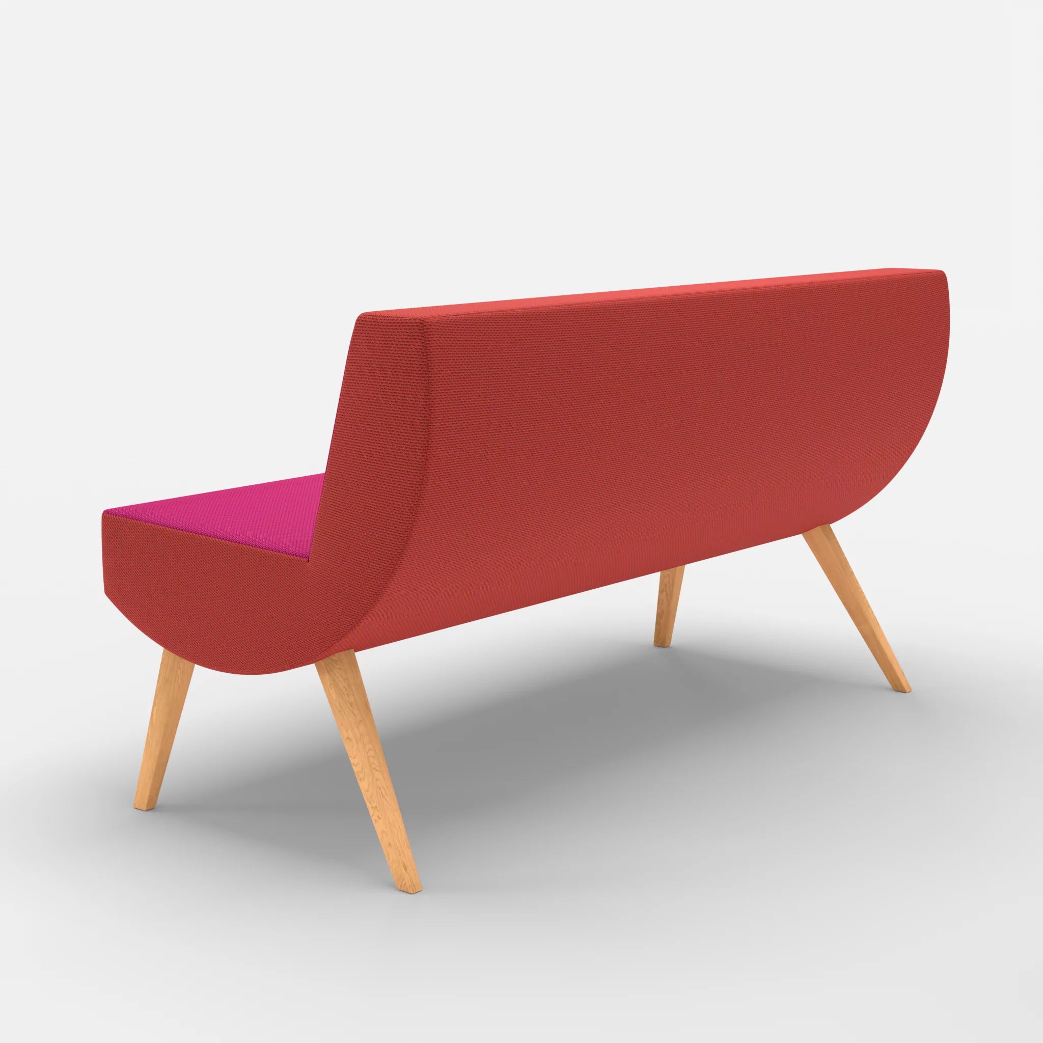2 Sitzer Sitzbank Puck novummagenta in Magenta von hinten