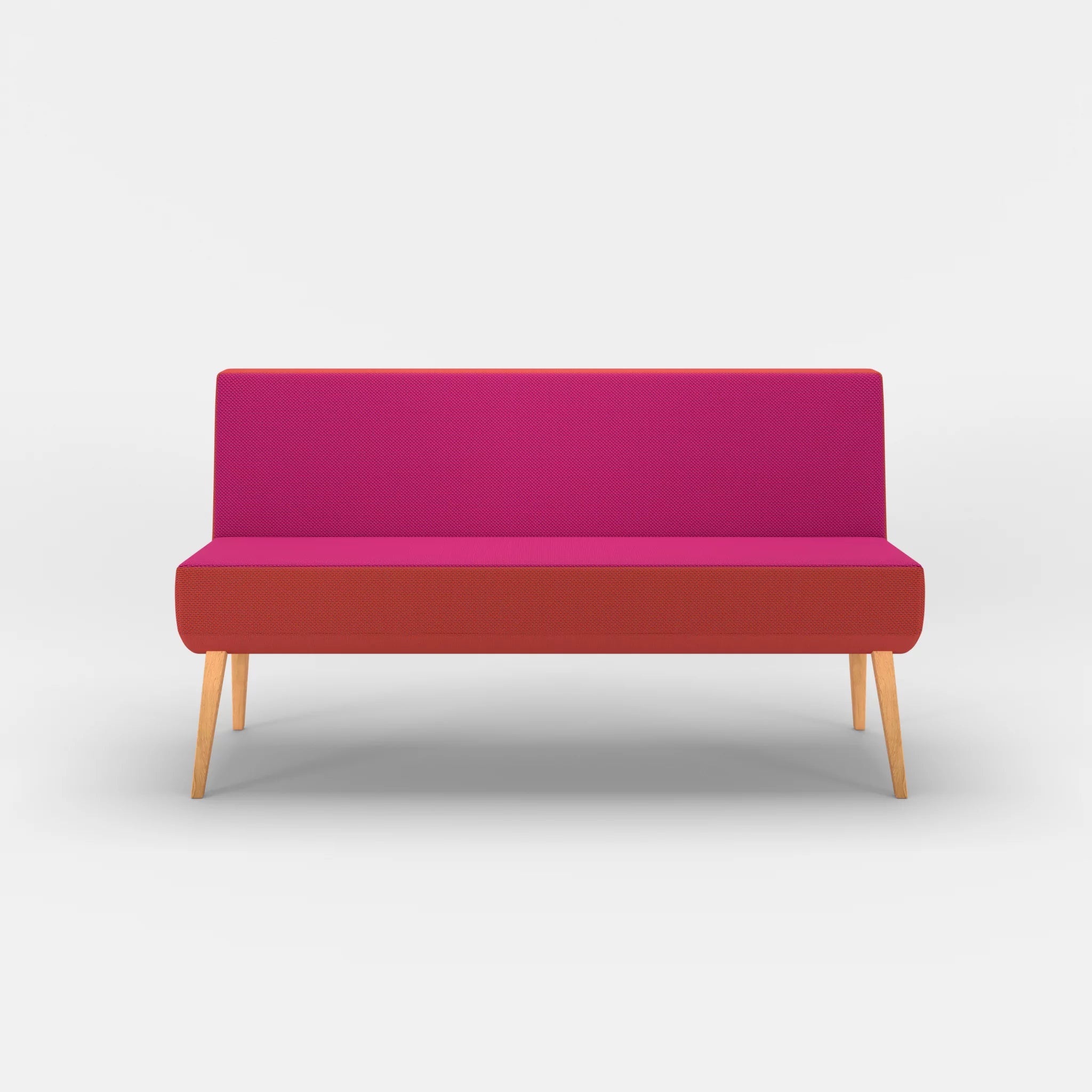 2 Sitzer Sitzbank Puck novummagenta in Magenta von vorne