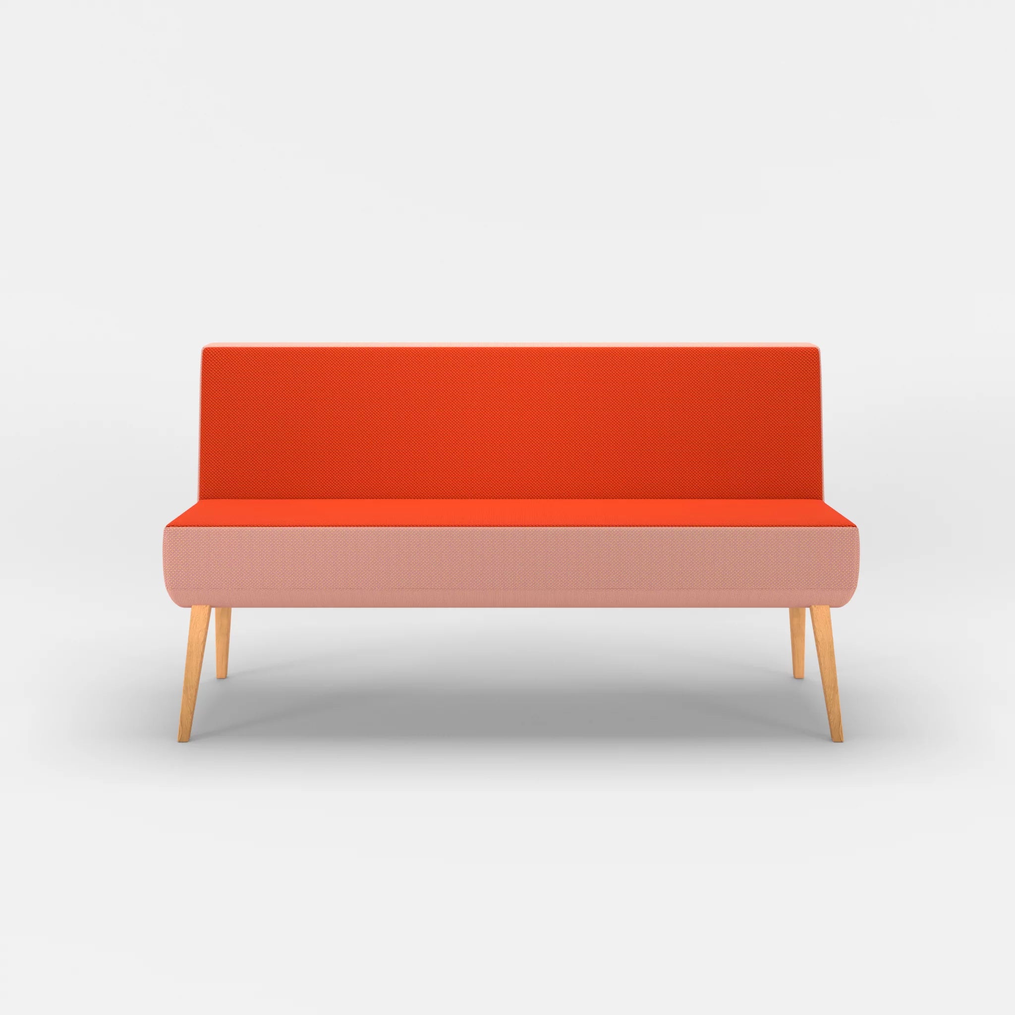 2 Sitzer Sitzbank Puck novumsunset in Rot von vorne