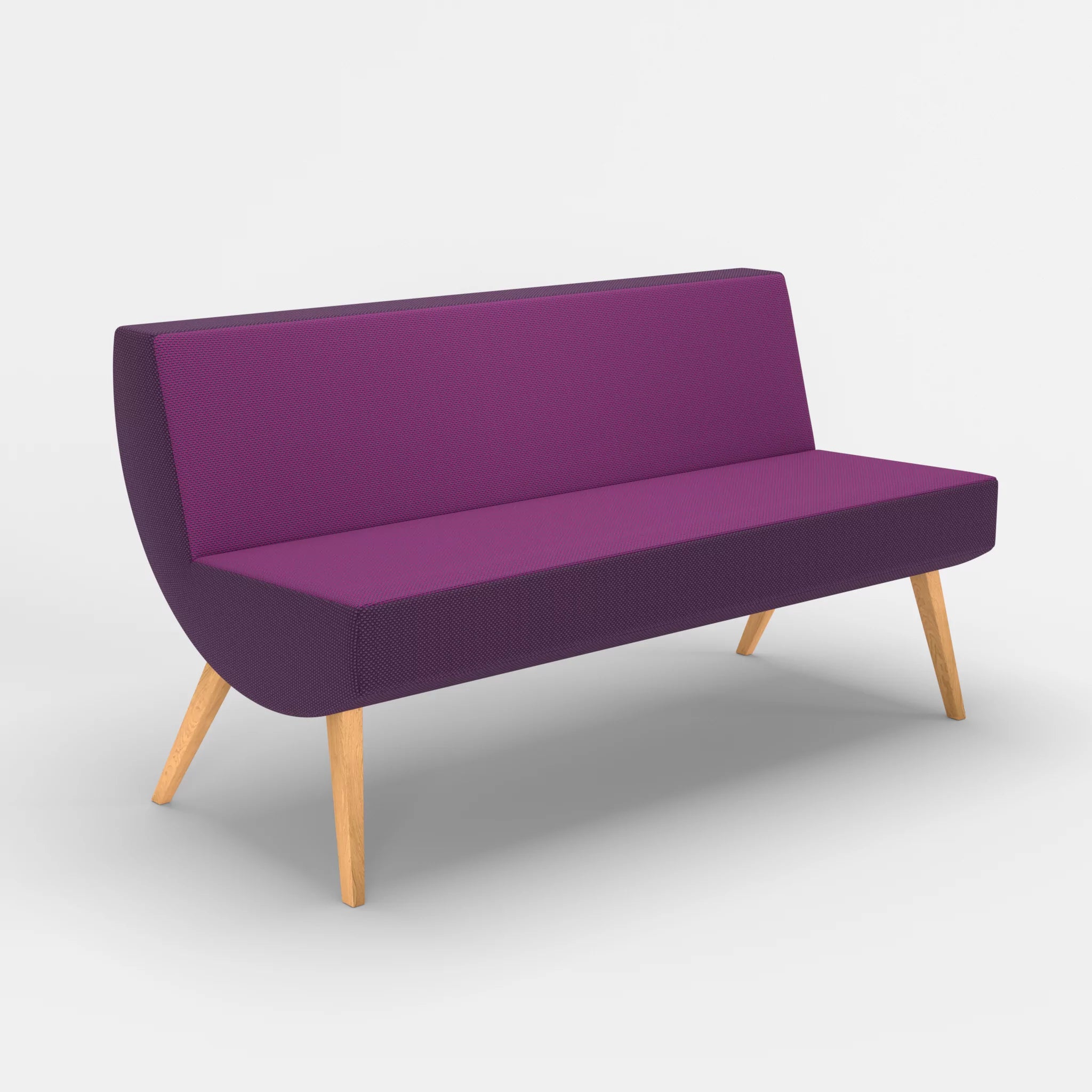 2 Sitzer Sitzbank Puck novumviola in Violett von der Seite