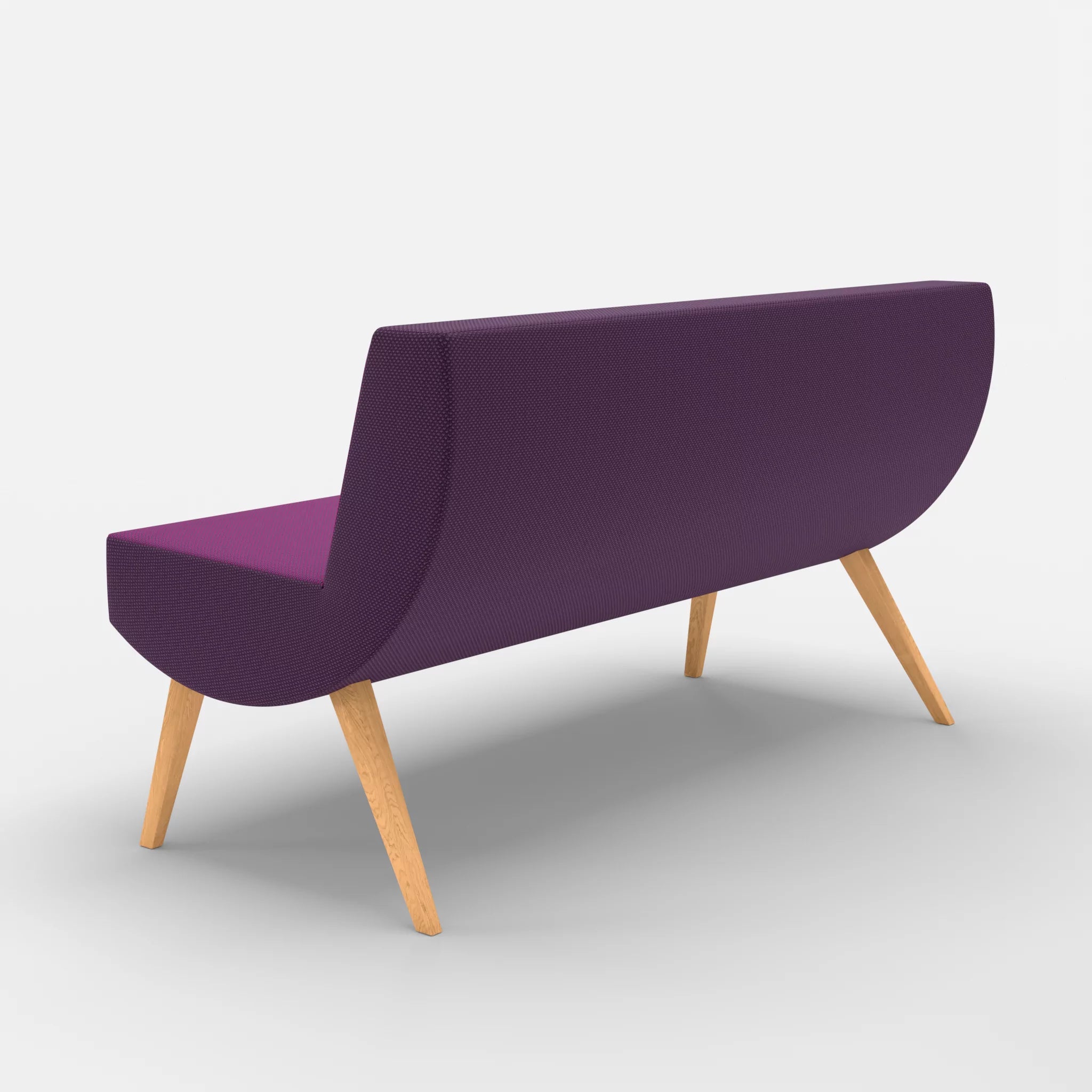 2 Sitzer Sitzbank Puck novumviola in Violett von hinten