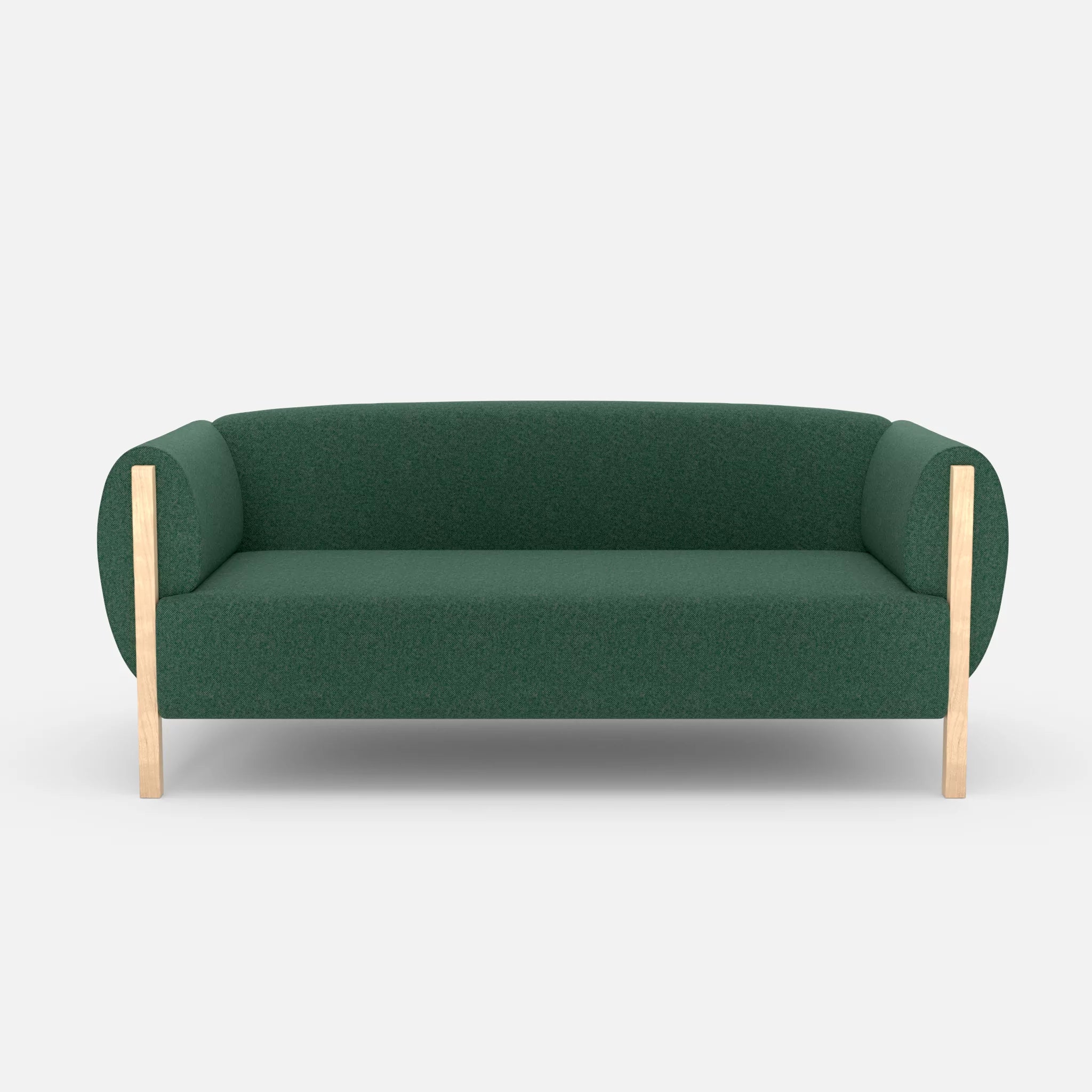 2 Sitzer Sofa Mallow celia0207 in Grün von vorne