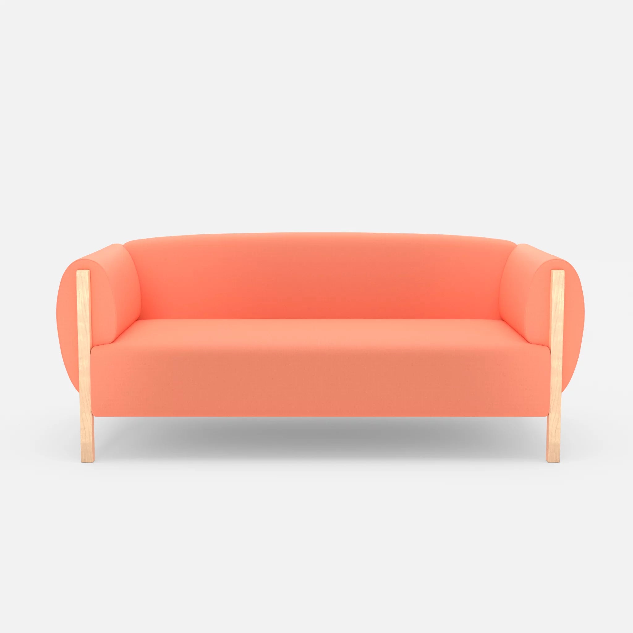 2 Sitzer Sofa Mallow radio4046 in Coral von vorne