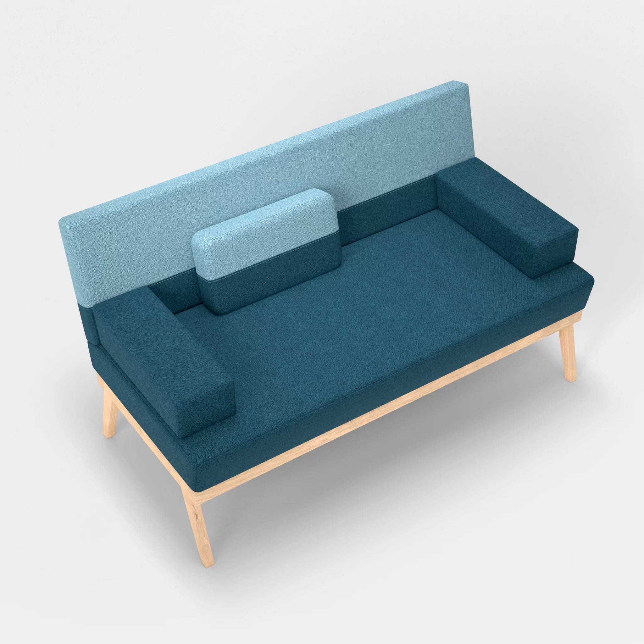 2er Sitzsofa Bauz celia0203-celia0209 in Blau und Türkis von oben