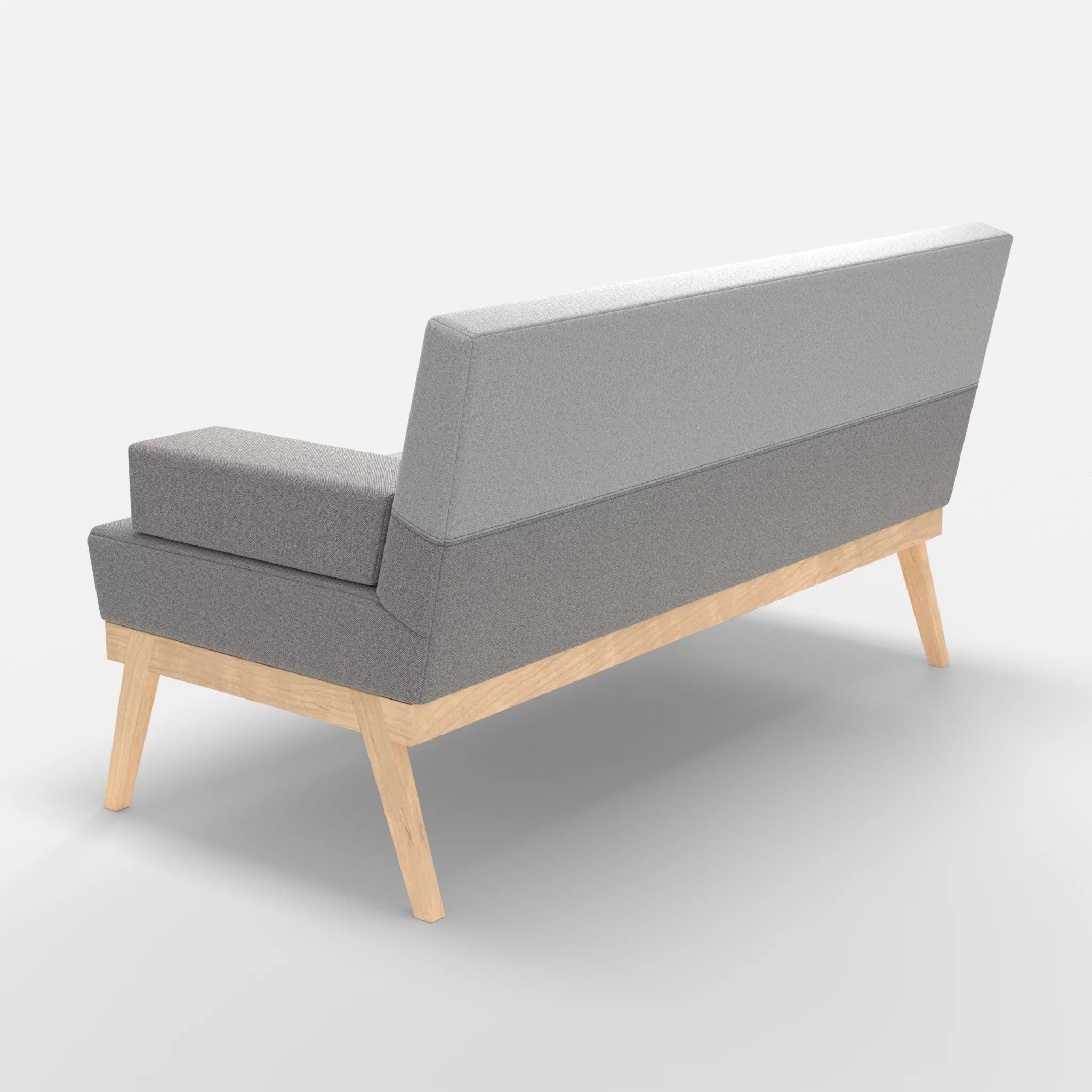 2er Sitzsofa Bauz celia0208-celia0204 in Mittelgrau und Hellgrau von hinten