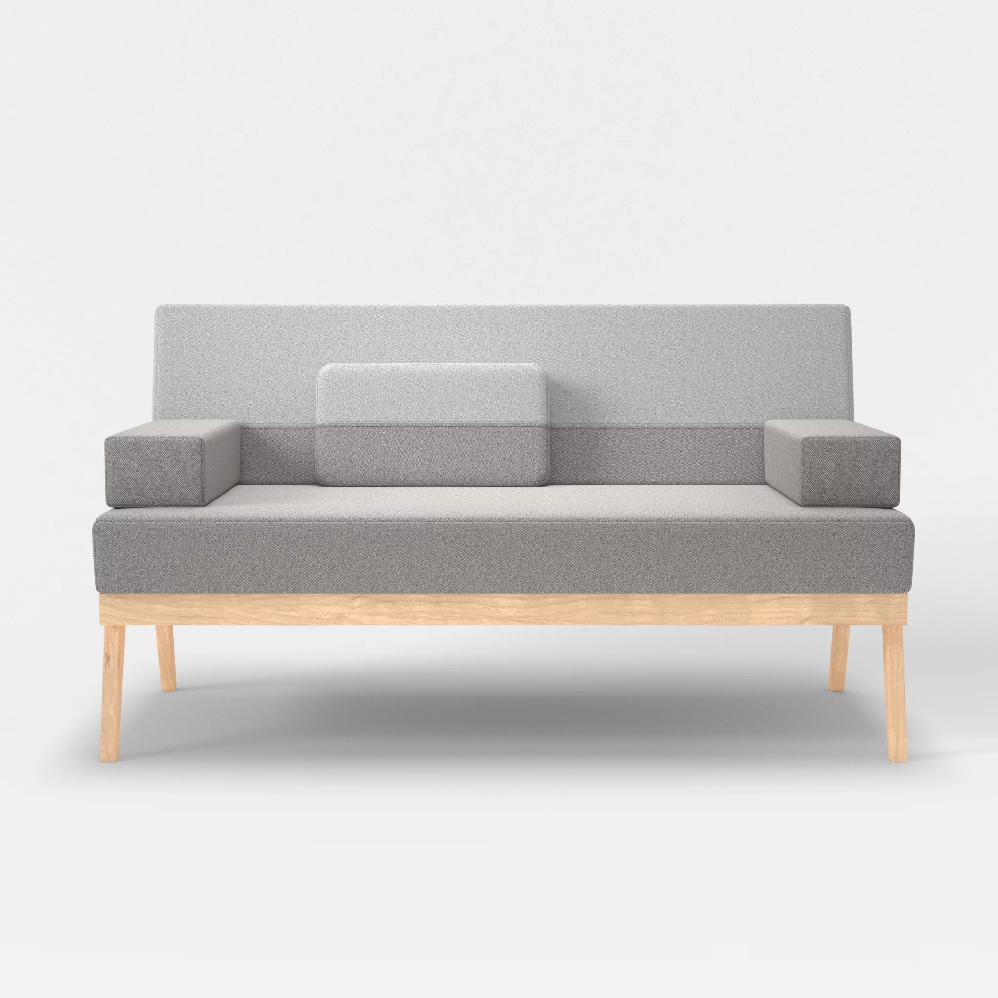 2er Sitzsofa Bauz celia0208-celia0204 in Mittelgrau und Hellgrau von vorne