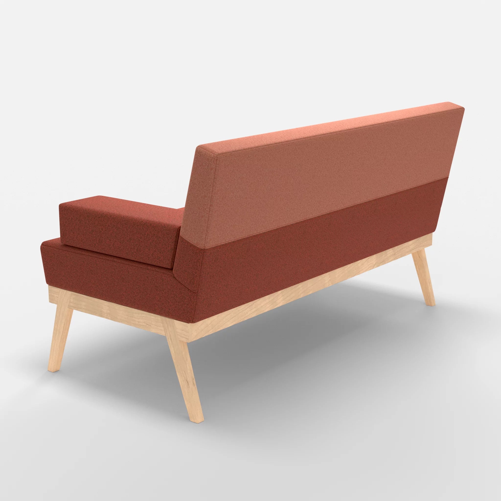2er Sitzsofa Bauz celia0214-celia0217 in Terracotta und Orange von hinten
