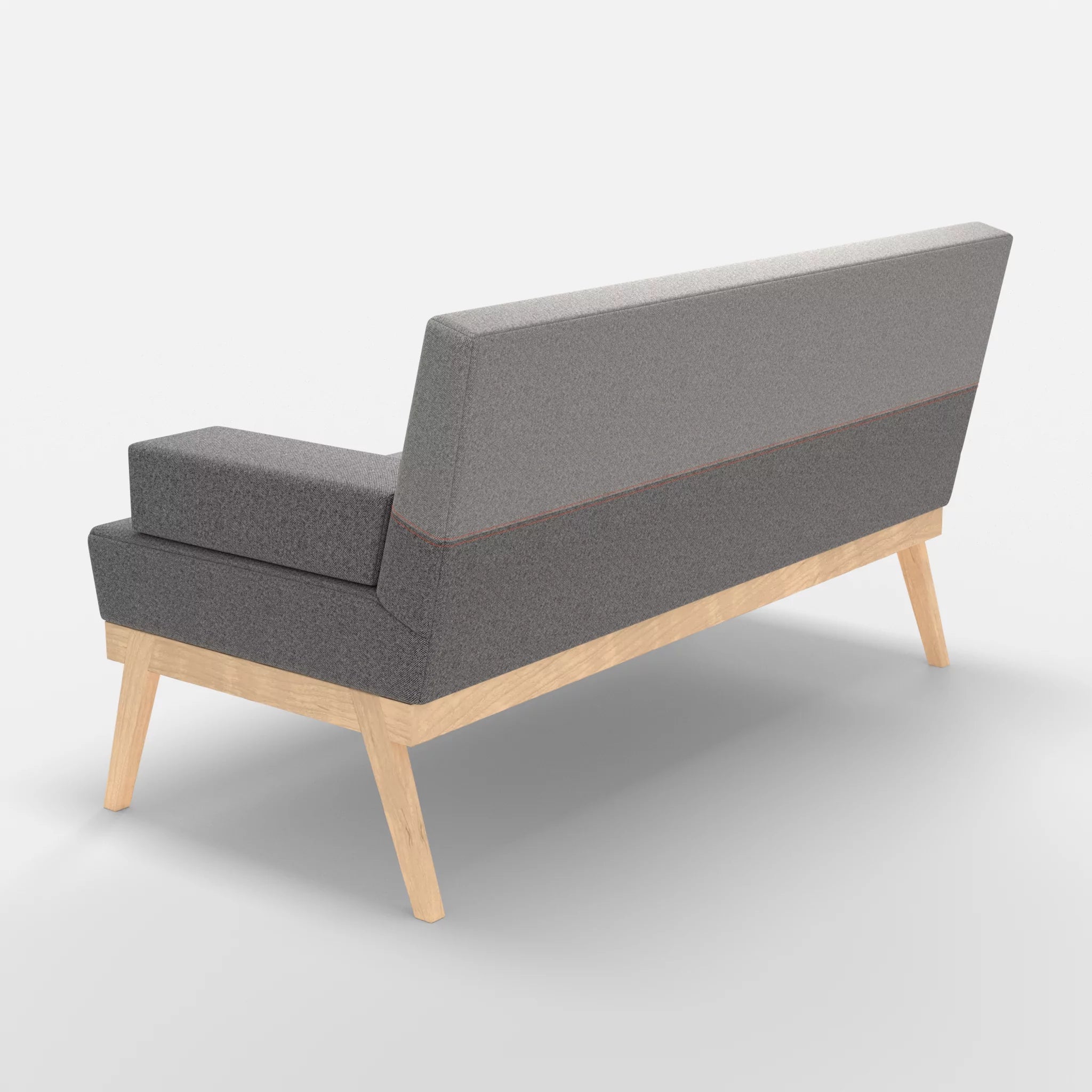 2er Sitzsofa Bauz celia0218-celia0208 in Dunkelgrau und Mittelgrau von hinten