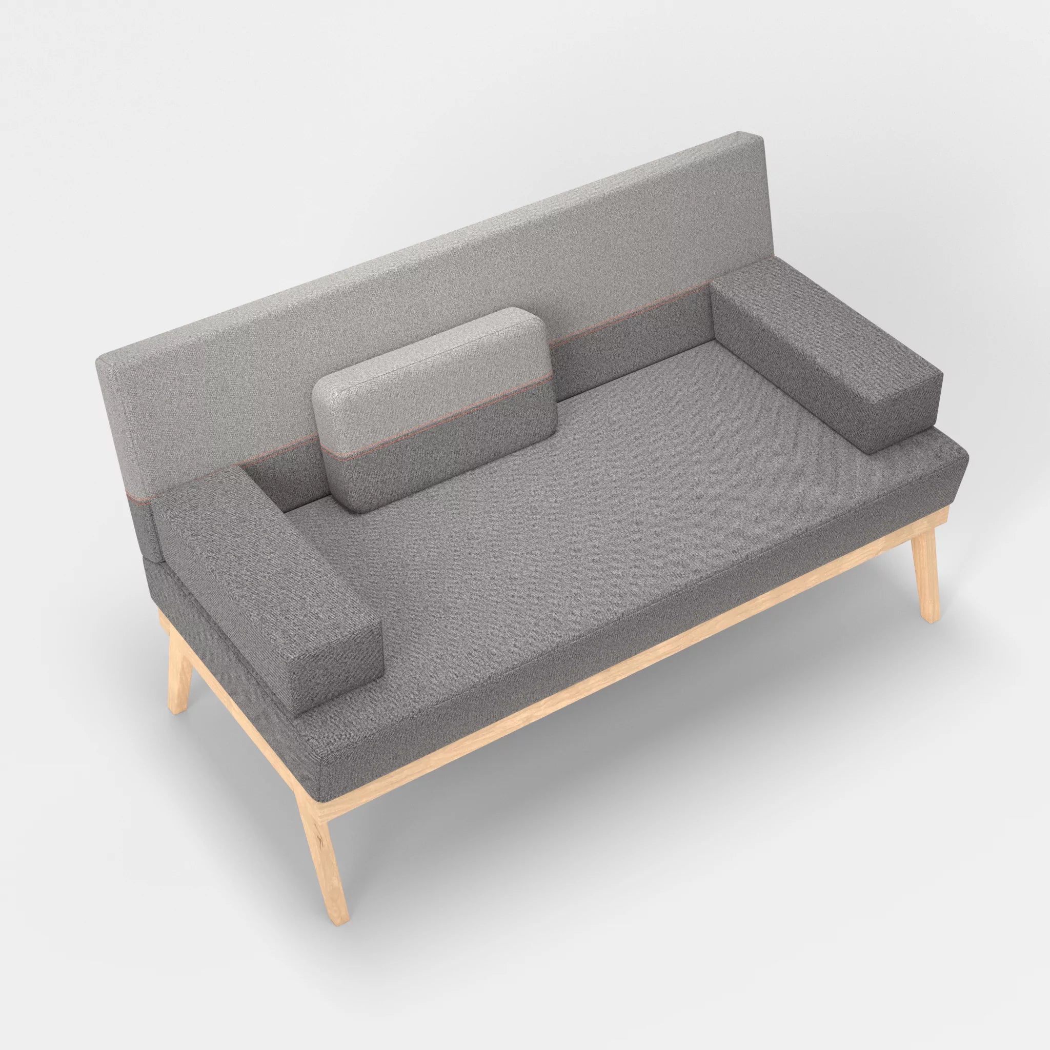 2er Sitzsofa Bauz celia0218-celia0208 in Dunkelgrau und Mittelgrau von oben