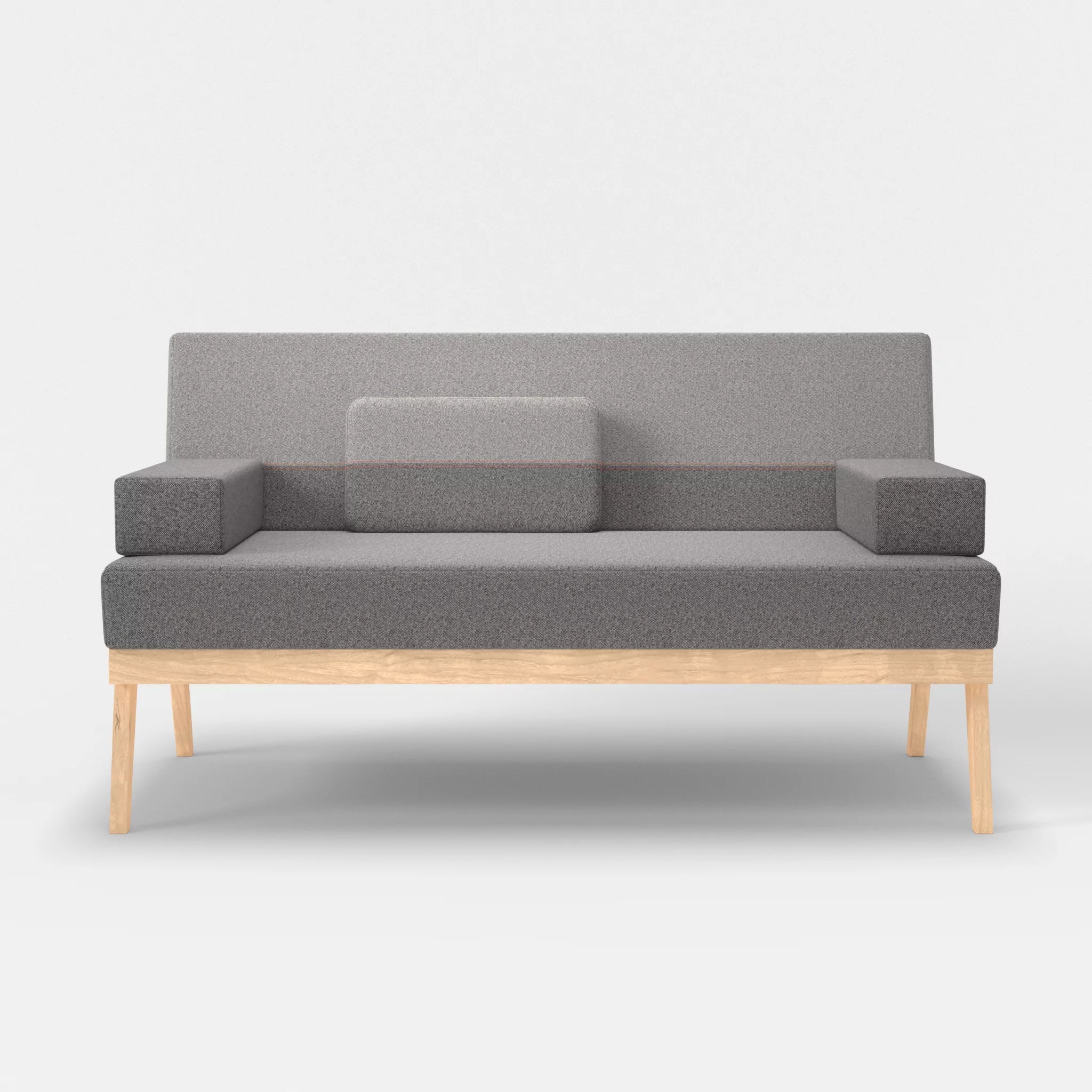 2er Sitzsofa Bauz celia0218-celia0208 in Dunkelgrau und Mittelgrau von vorne