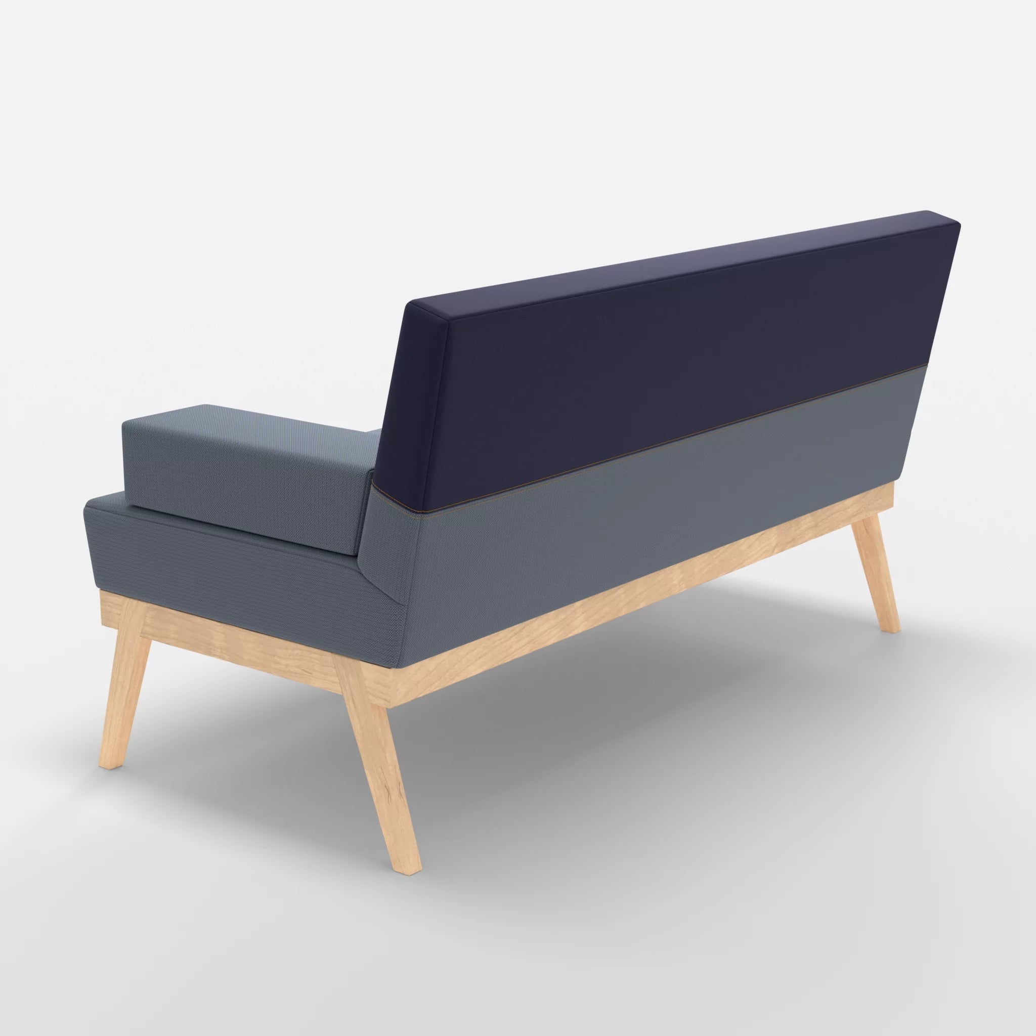 2er Sitzsofa Bauz credosea-credonavy in Blau und Navy von hinten
