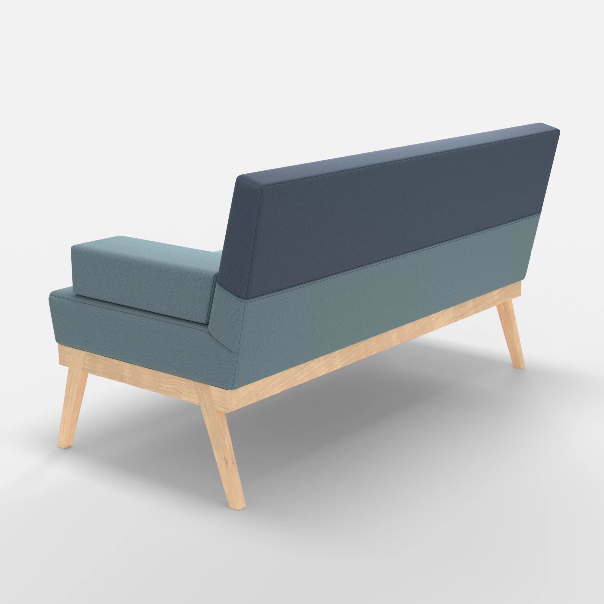2er Sitzsofa Bauz dama0016-dama0075 in Hellblau und Blau von hinten