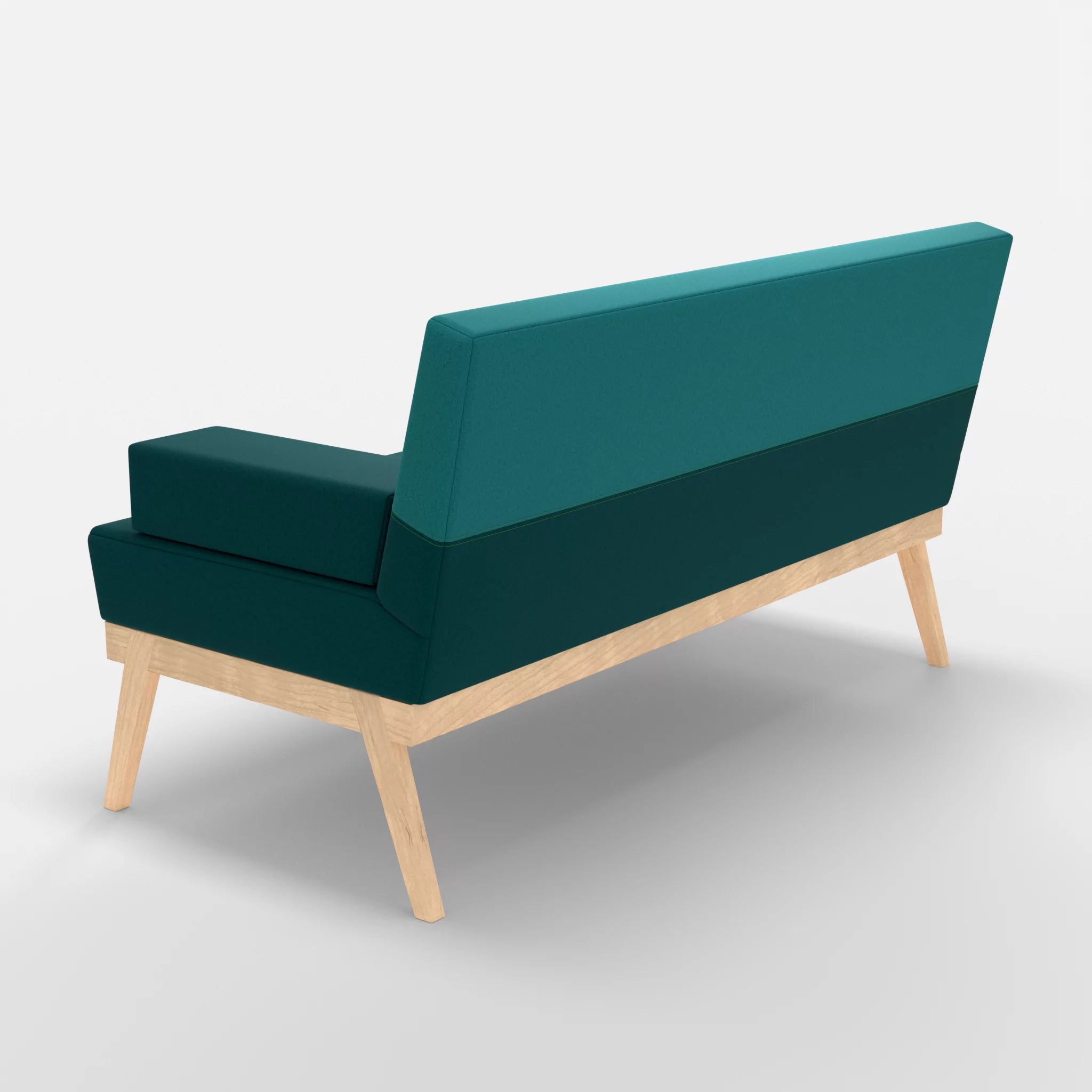 2er Sitzsofa Bauz dama0018-dama0076 in Türkis und Türkis von hinten