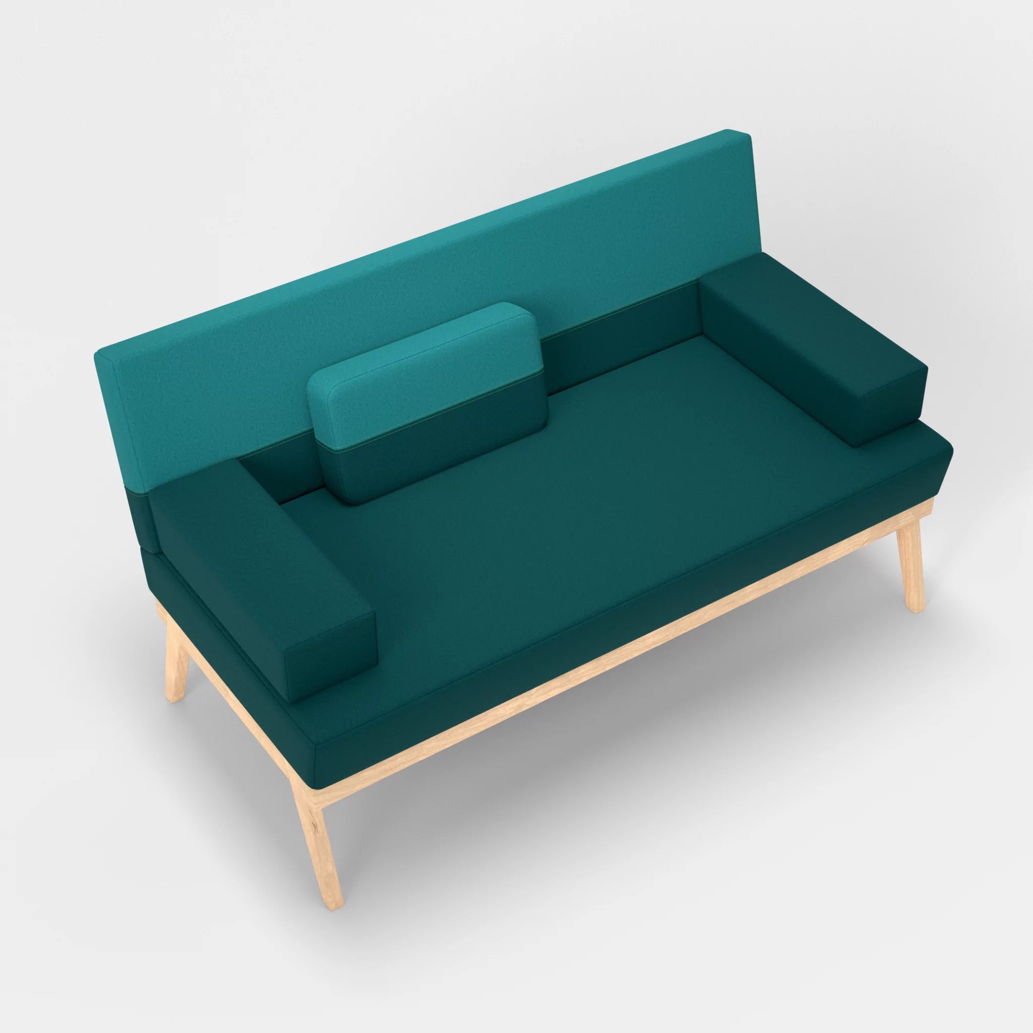 2er Sitzsofa Bauz dama0018-dama0076 in Türkis und Türkis von oben