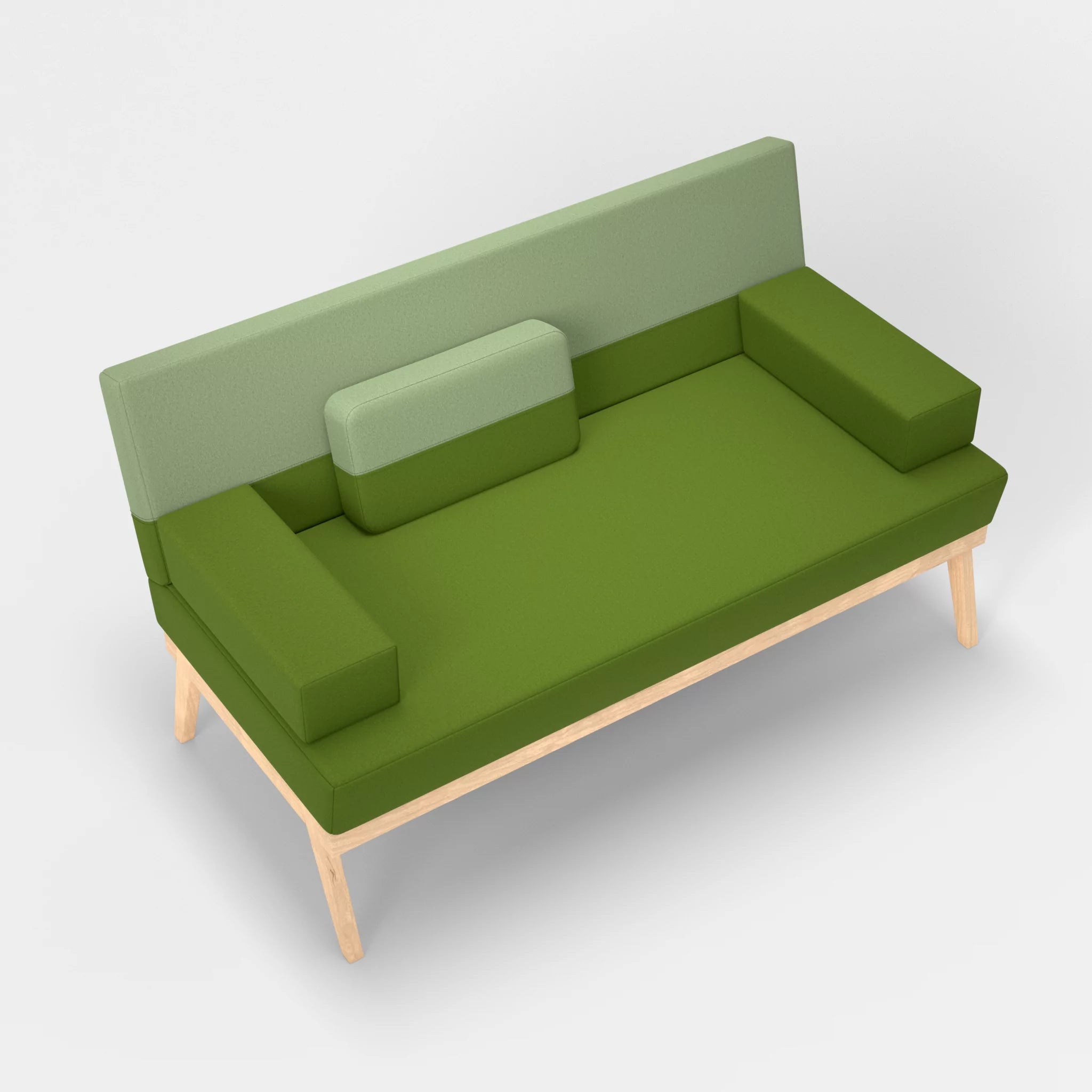 2er Sitzsofa Bauz dama0027-dama0042 in Grün und Hellgrün von oben