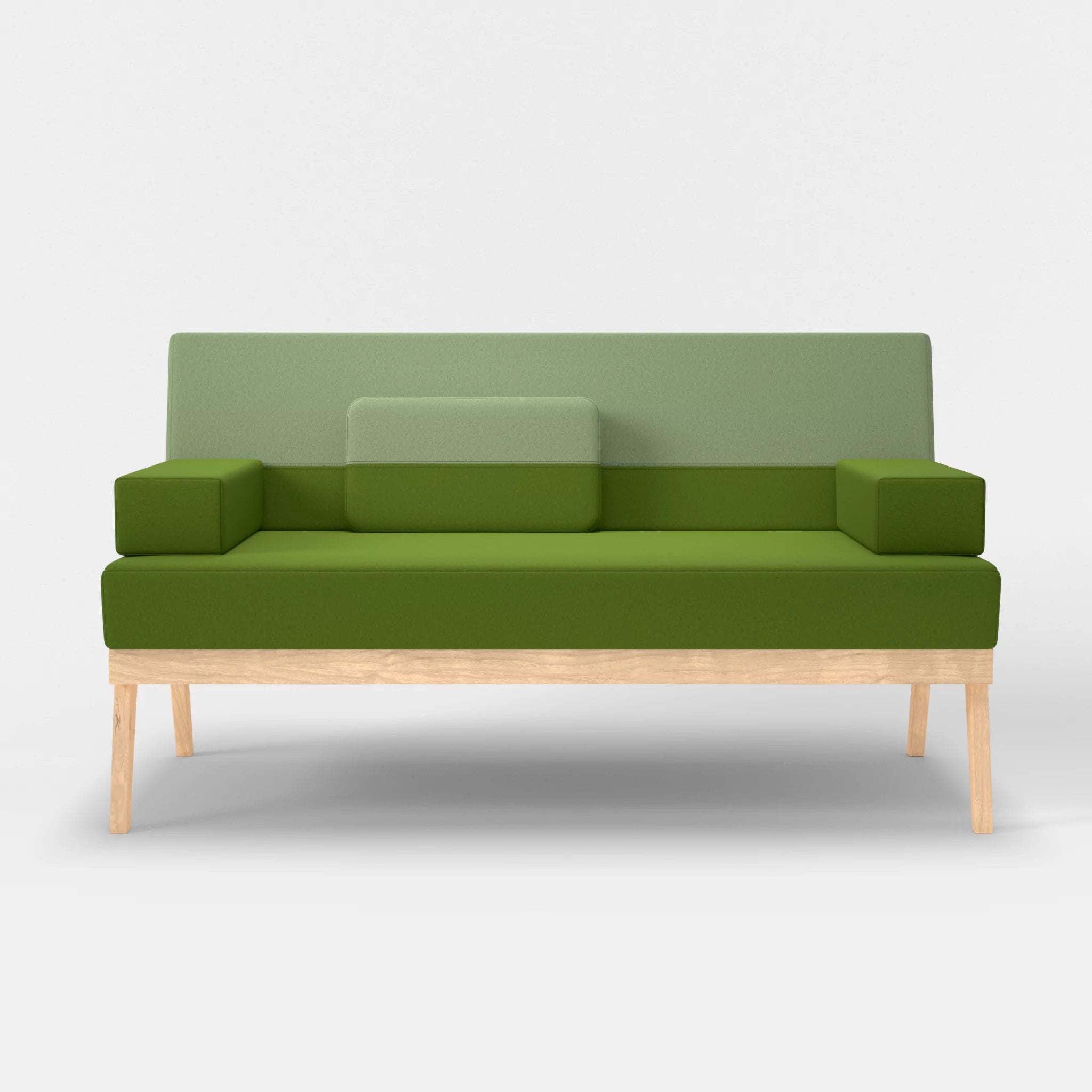 2er Sitzsofa Bauz dama0027-dama0042 in Grün und Hellgrün von vorne