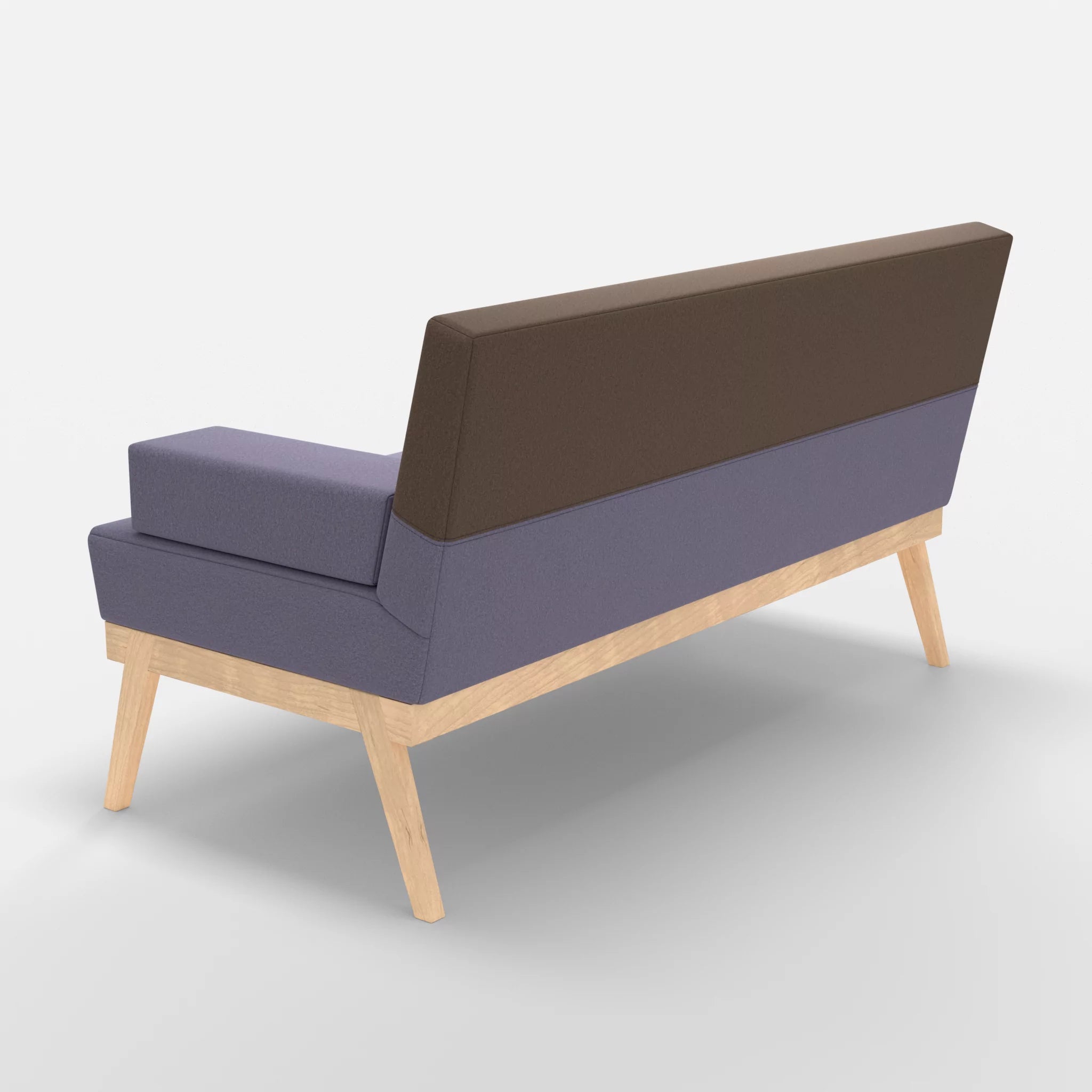 2er Sitzsofa Bauz dama0039-dama0051 in Flieder und Braun von hinten