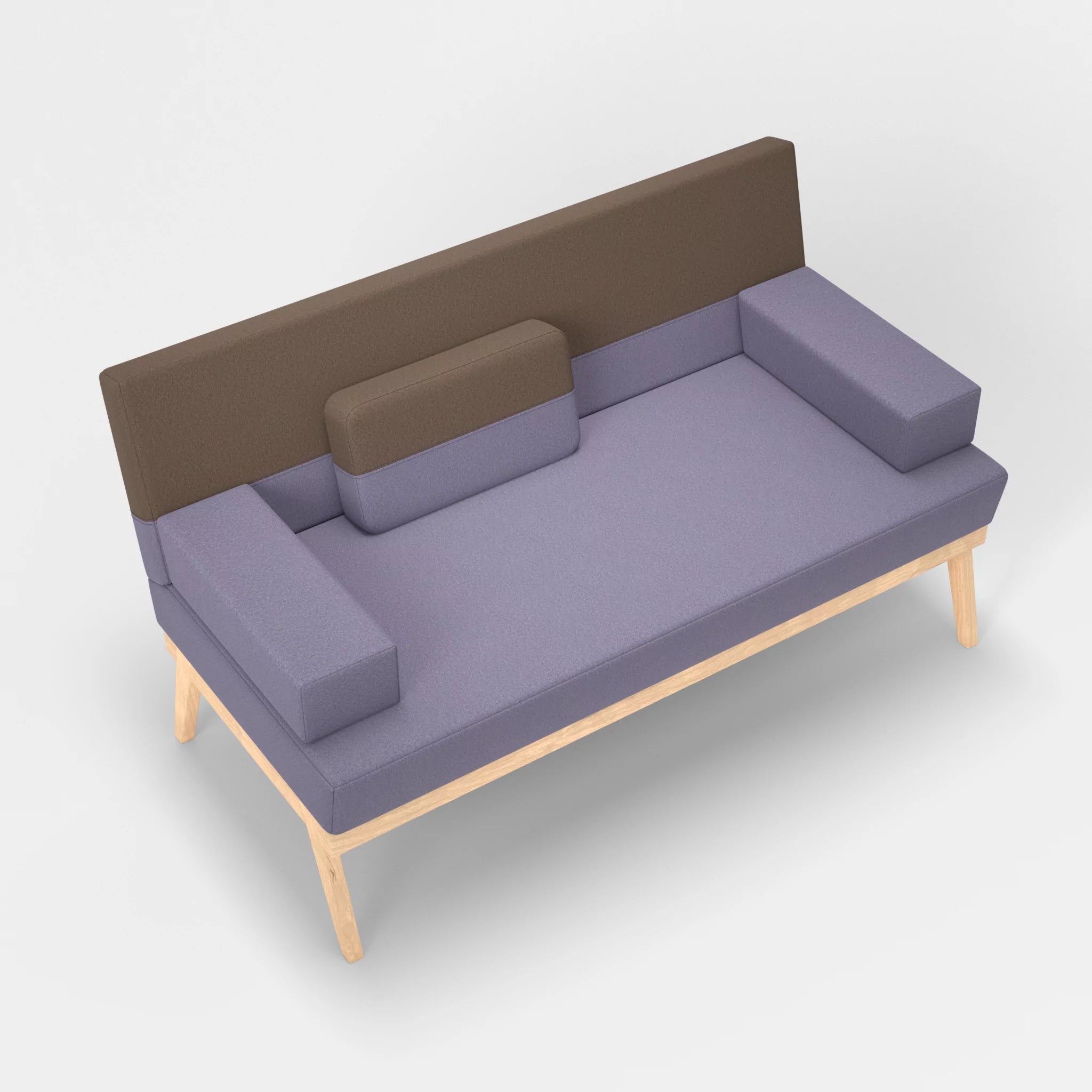 2er Sitzsofa Bauz dama0039-dama0051 in Flieder und Braun von oben
