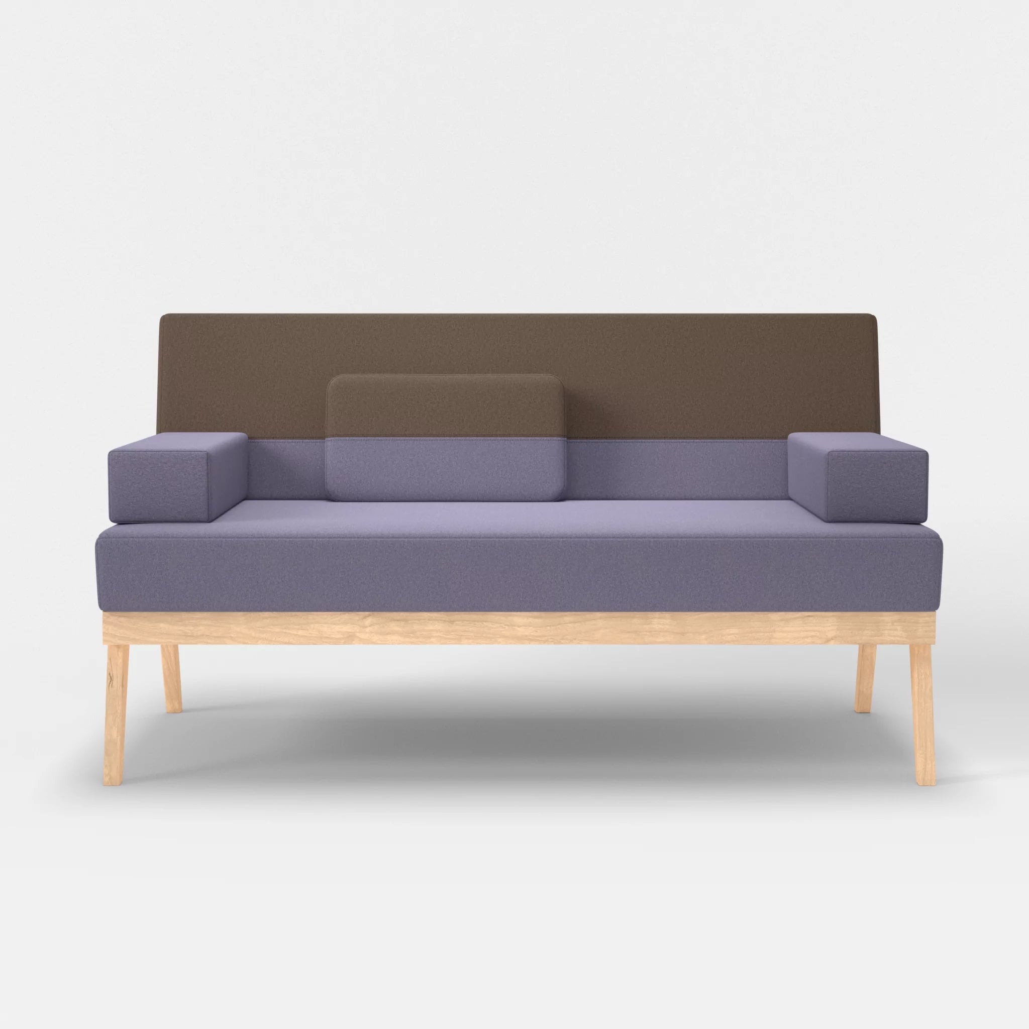 2er Sitzsofa Bauz dama0039-dama0051 in Flieder und Braun von vorne