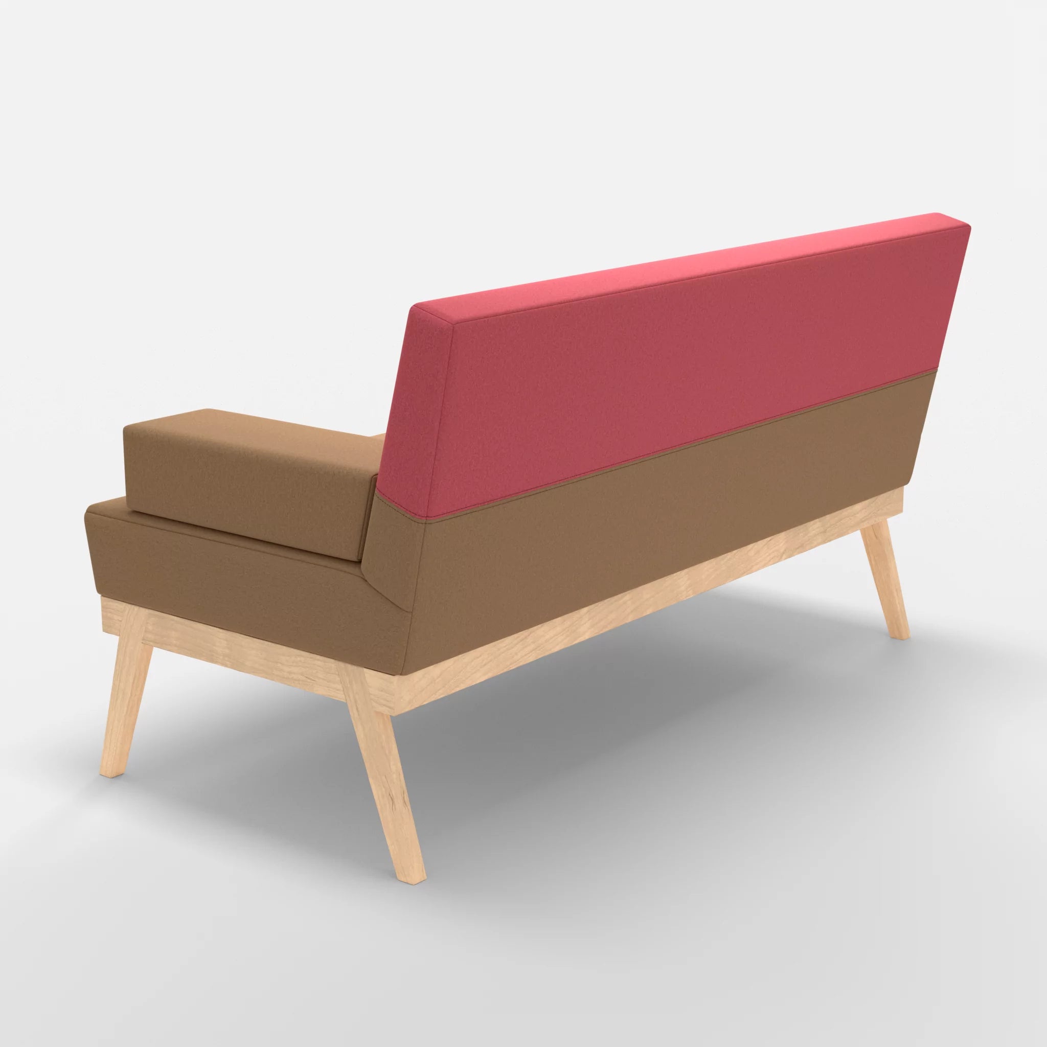 2er Sitzsofa Bauz dama0056-dama0083 in Beige und Pink von hinten
