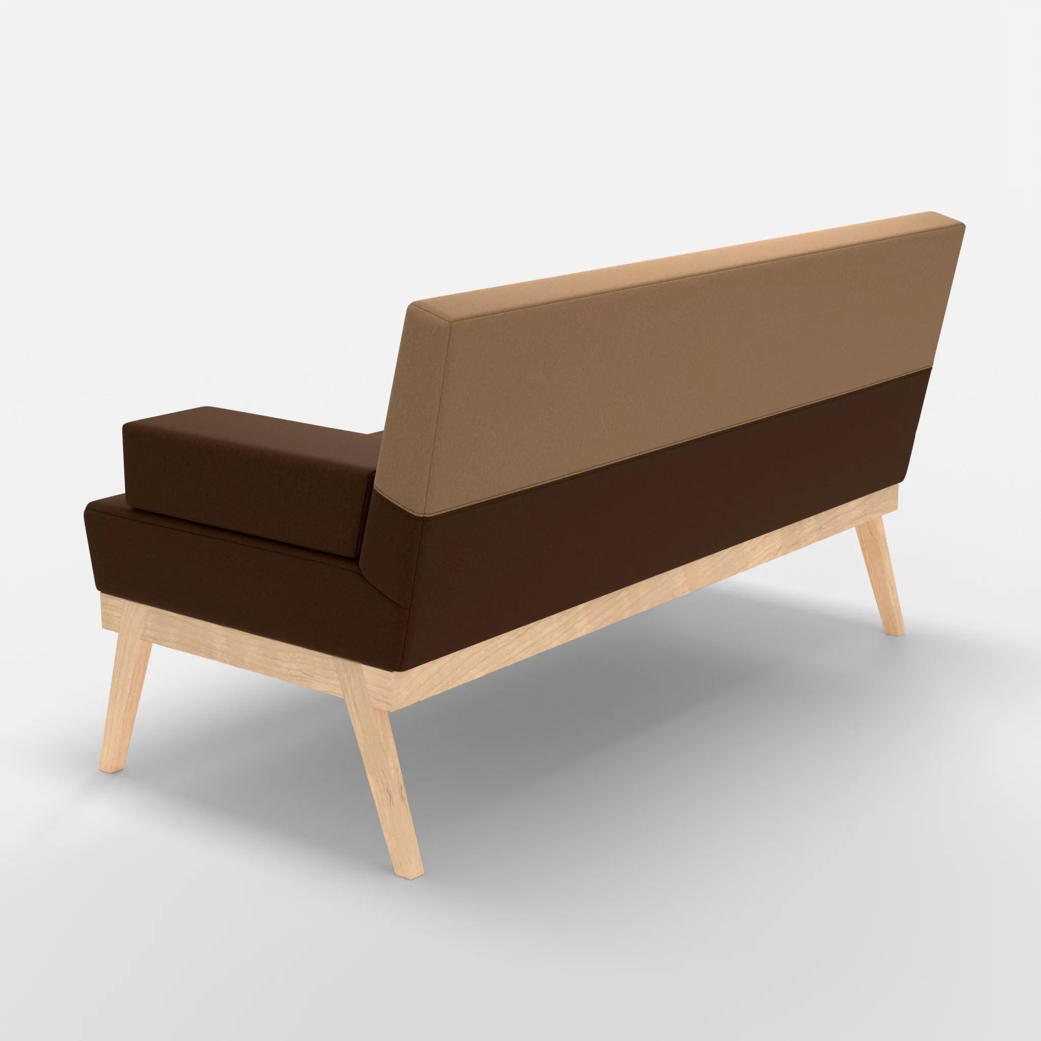 2er Sitzsofa Bauz dama0060-dama0056 in Braun und Beige von hinten