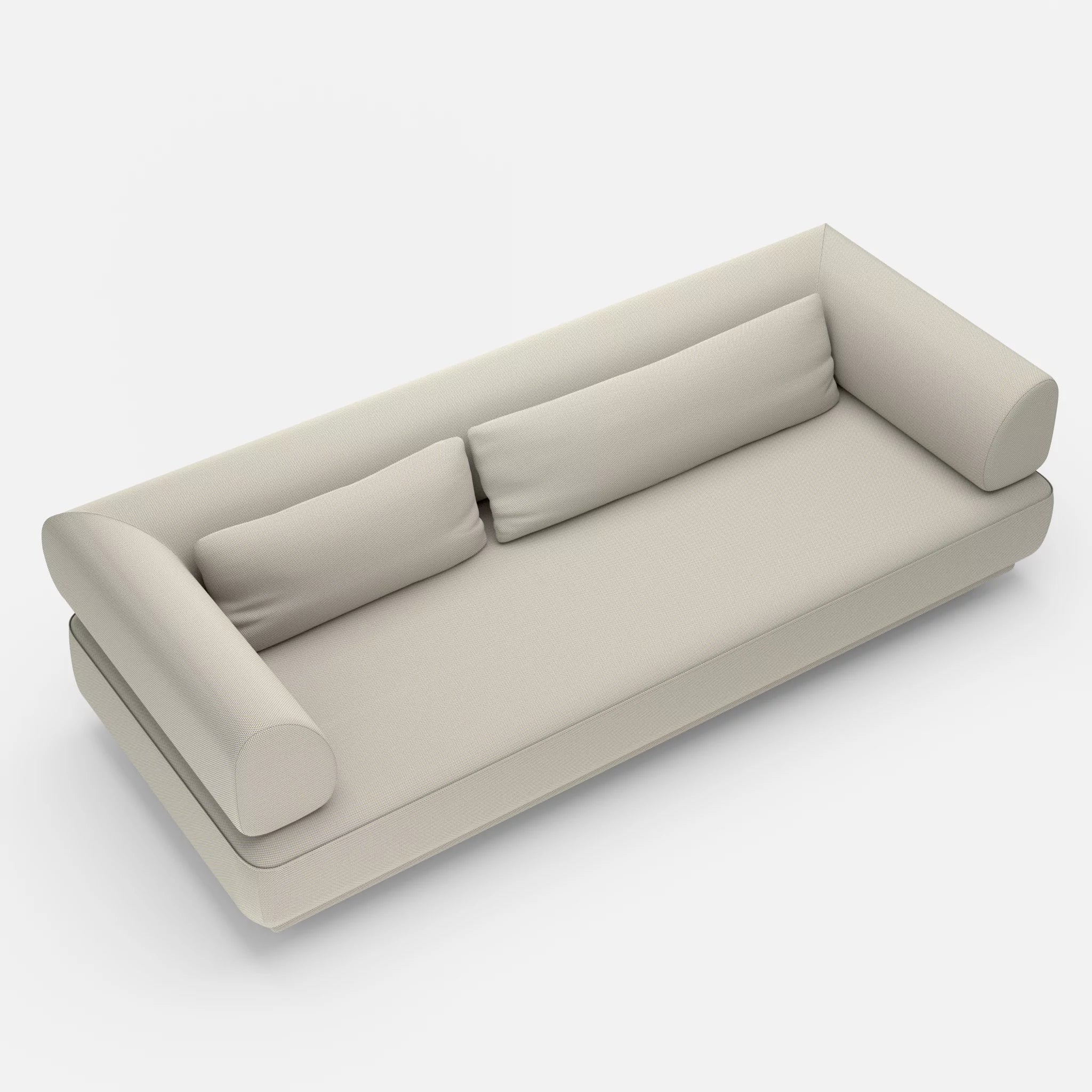 3 Sitzer Lounge Sofa Gordo novumkies in Mittelgrau von oben