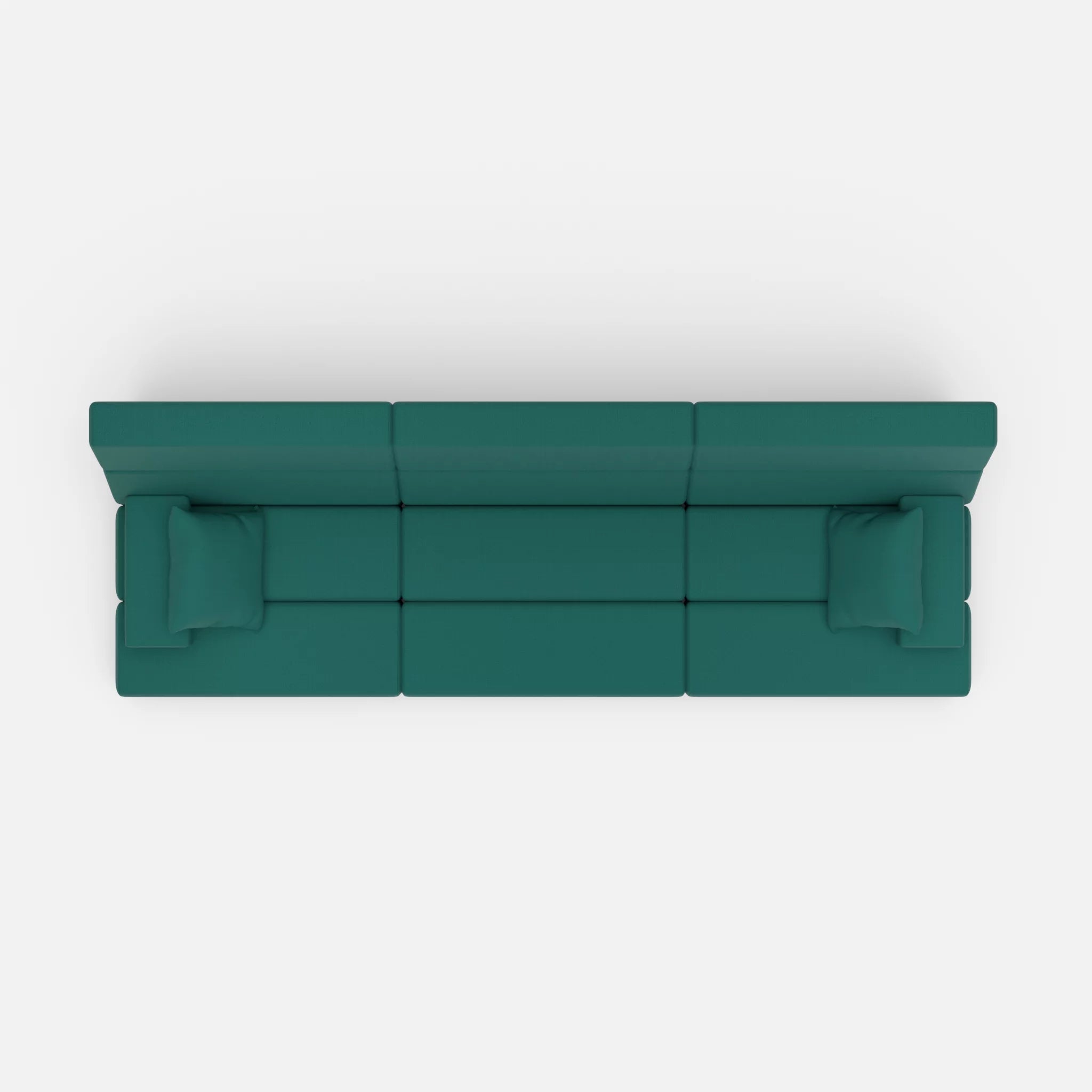 3 Sitzer Sofa Bricks 3 radio6015 in Türkis von oben