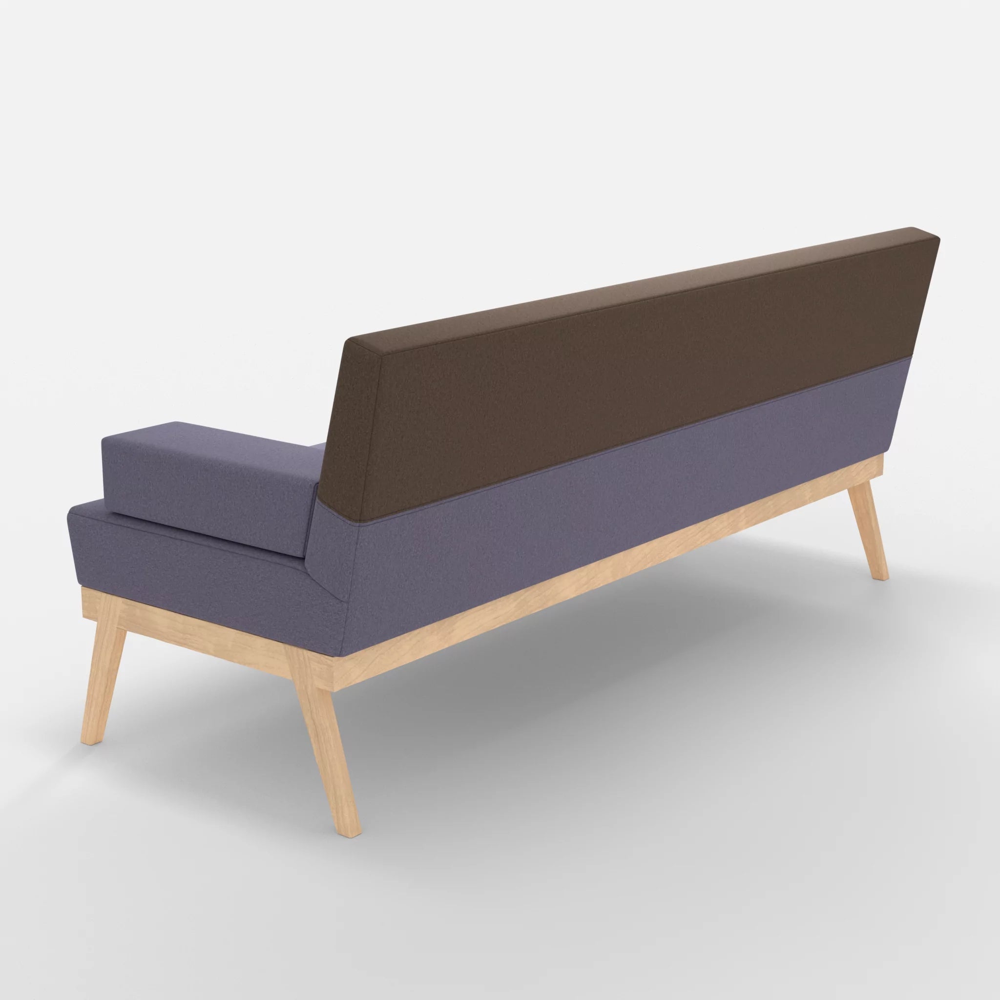 3er Sitzsofa Bauz dama0039-dama0051 in Flieder und Braun von hinten