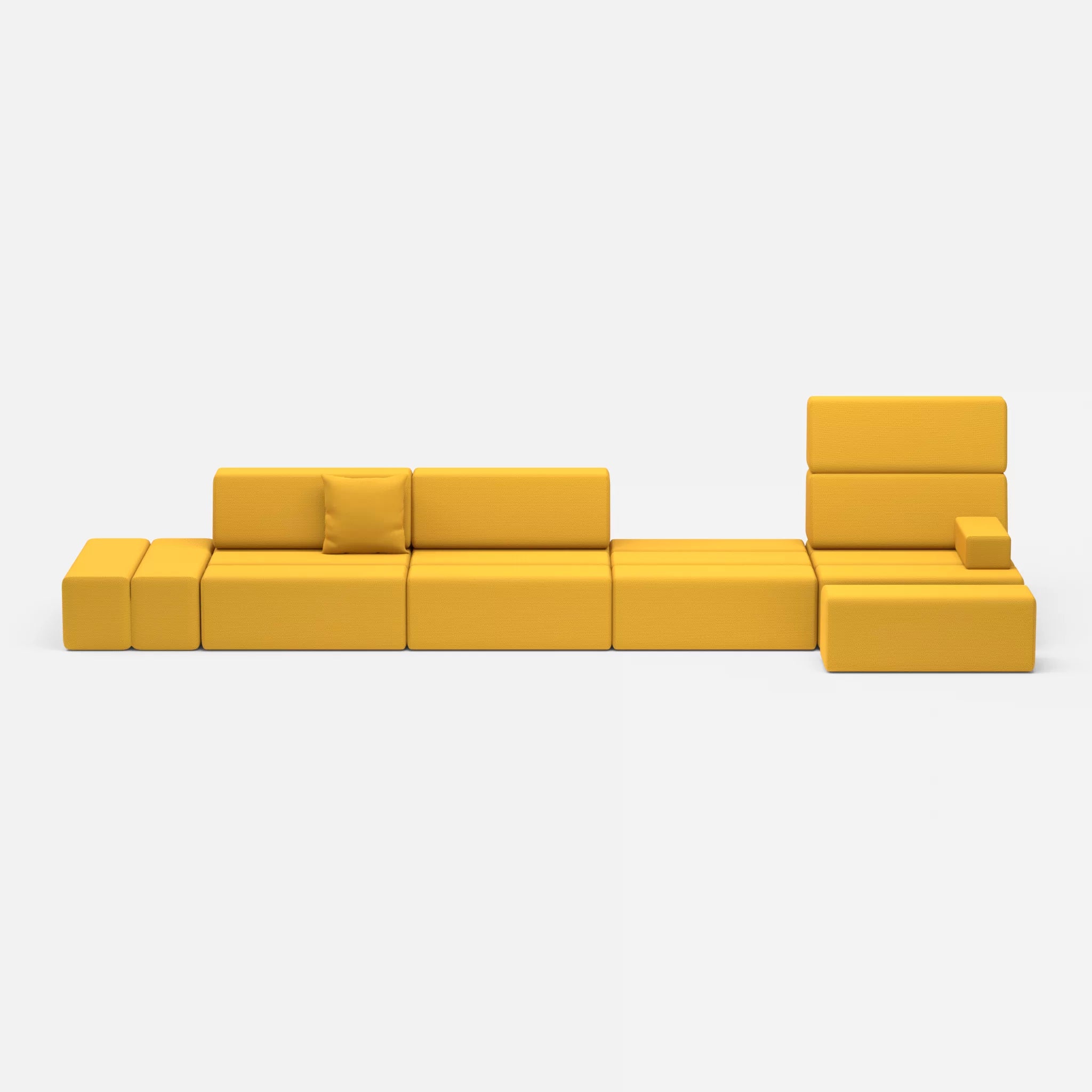 4 Sitzer Sofa Bricks 1 novumcurry in Curry von vorne