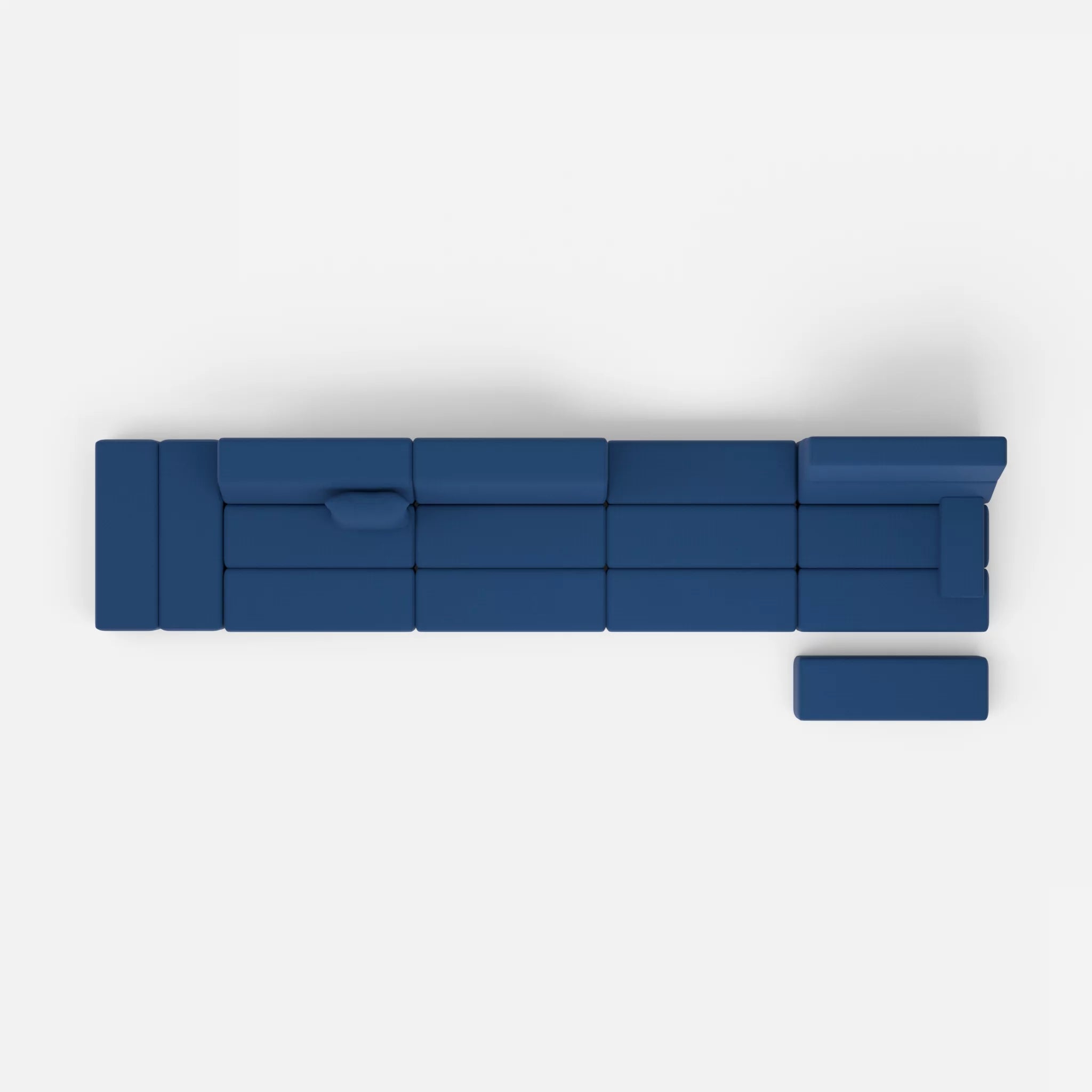4 Sitzer Sofa Bricks 1 radio6512 in Dunkelblau von oben