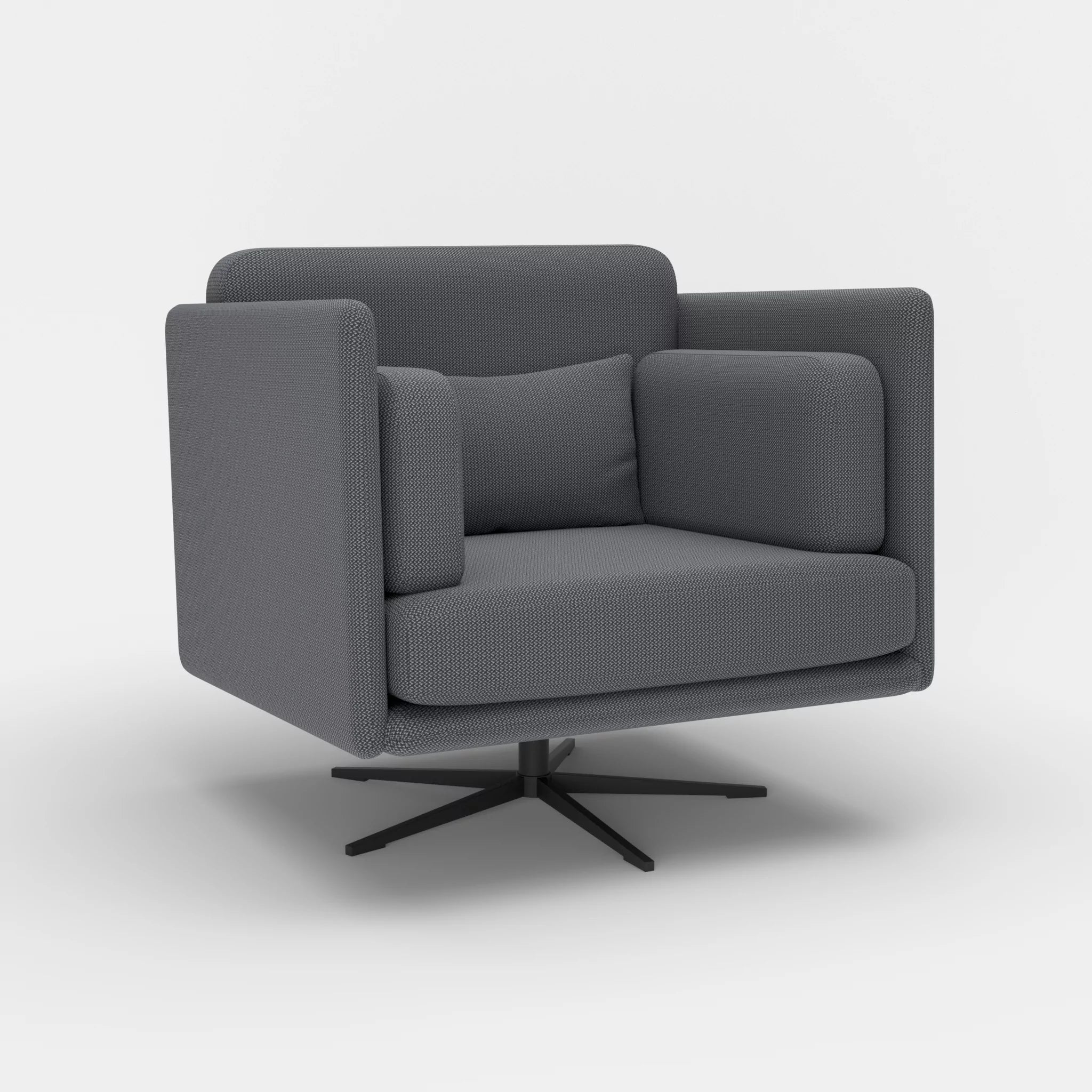 Loungesessel Egon credoasphalt-credoasphalt in Anthrazit und Anthrazit von der Seite